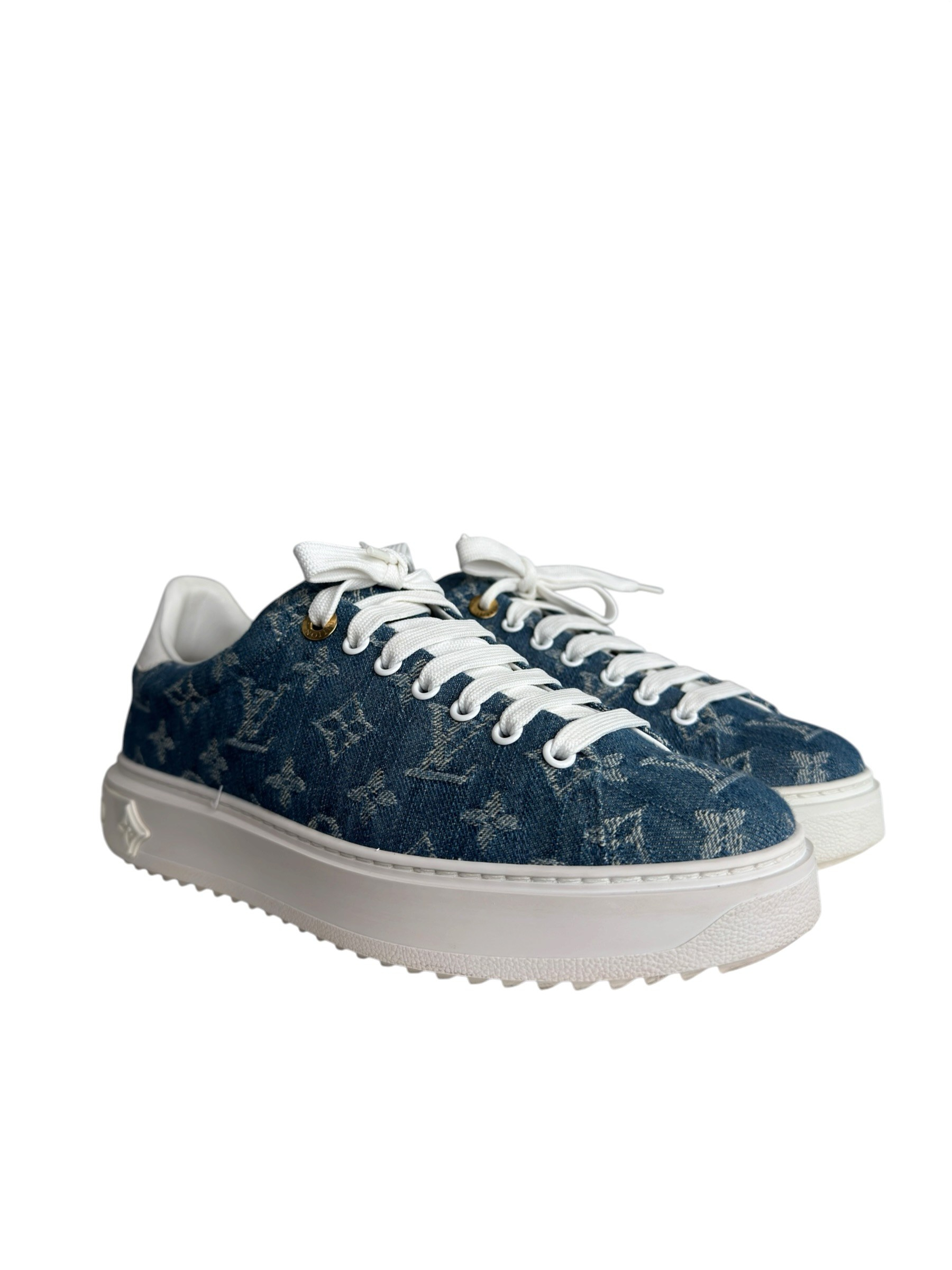 LOUIS VUITTON DENIM MONOGRAM SNEAKERS