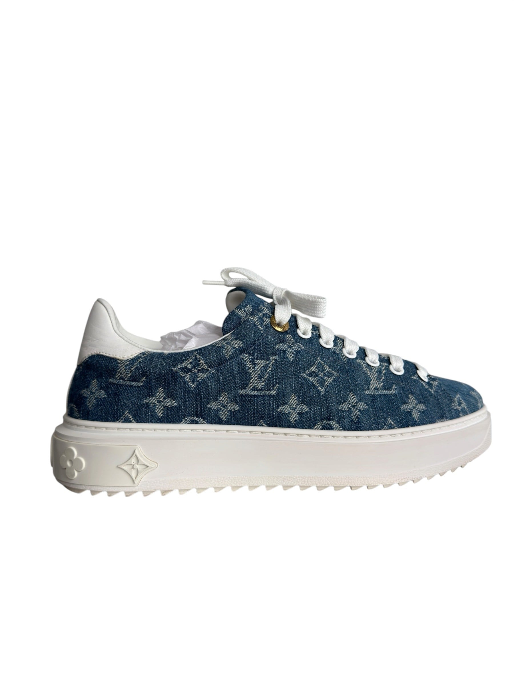 LOUIS VUITTON DENIM MONOGRAM SNEAKERS
