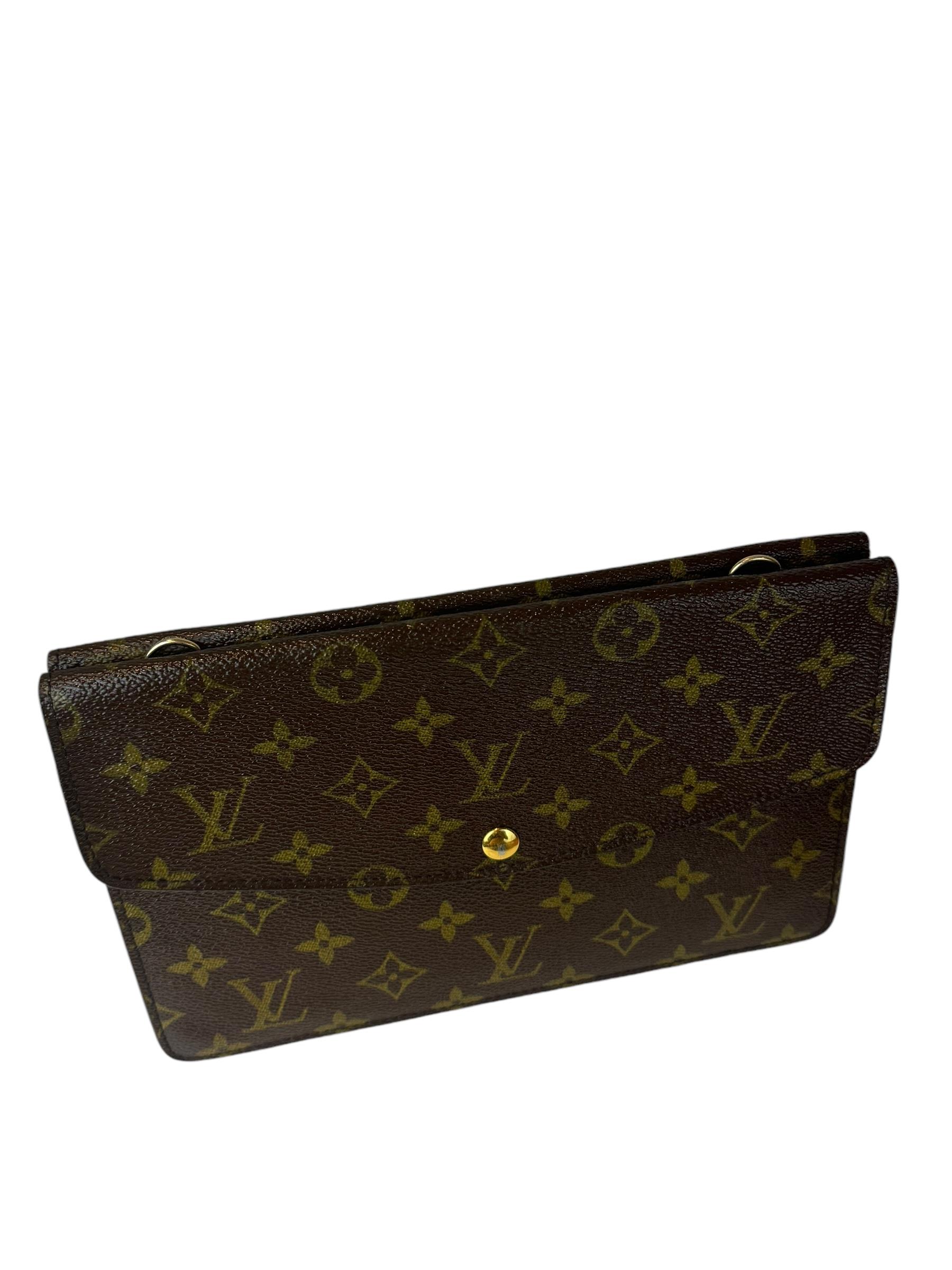 LOUIS VUITTON DOUBLE RABAT CLUTCH