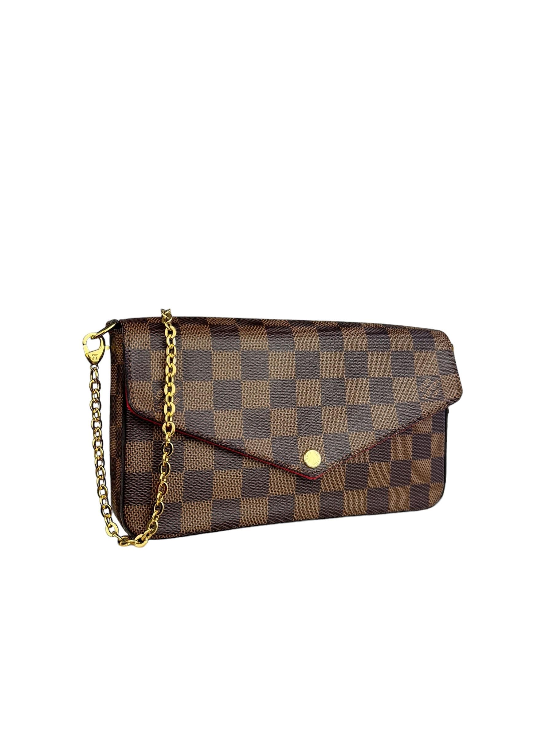 LOUIS VUITTON EBENE DAMIER FELICE POCHETTE