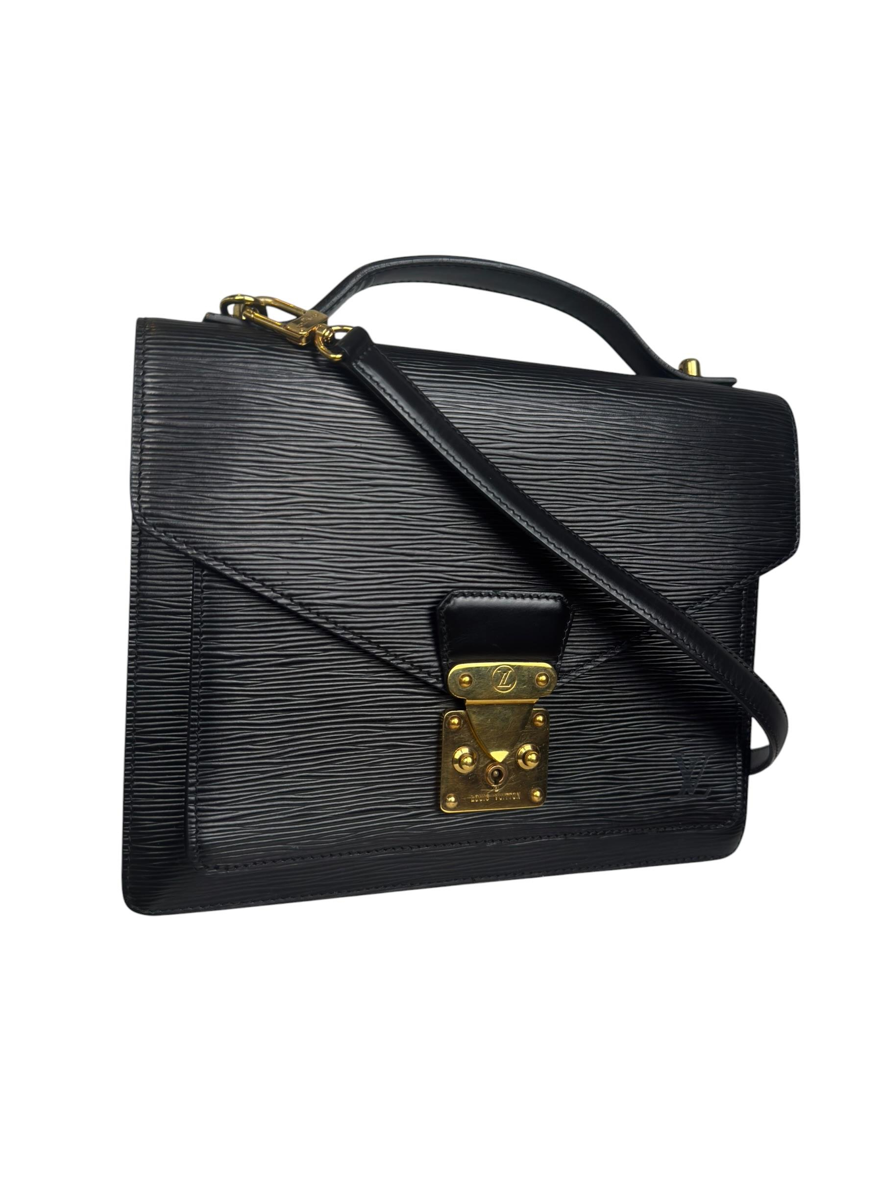 LOUIS VUITTON EPI BLACK MONCEAU BAG