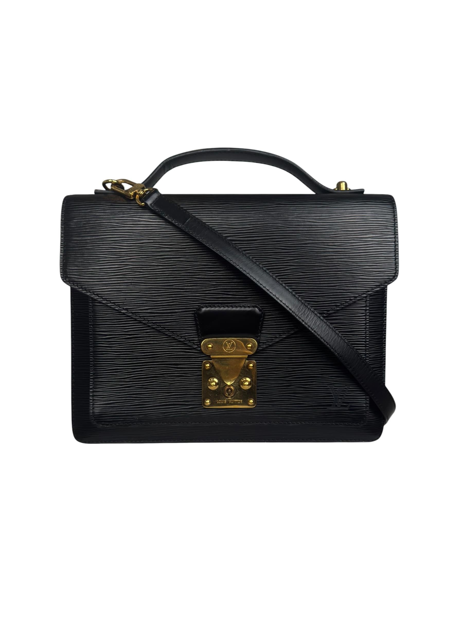 LOUIS VUITTON EPI BLACK MONCEAU BAG