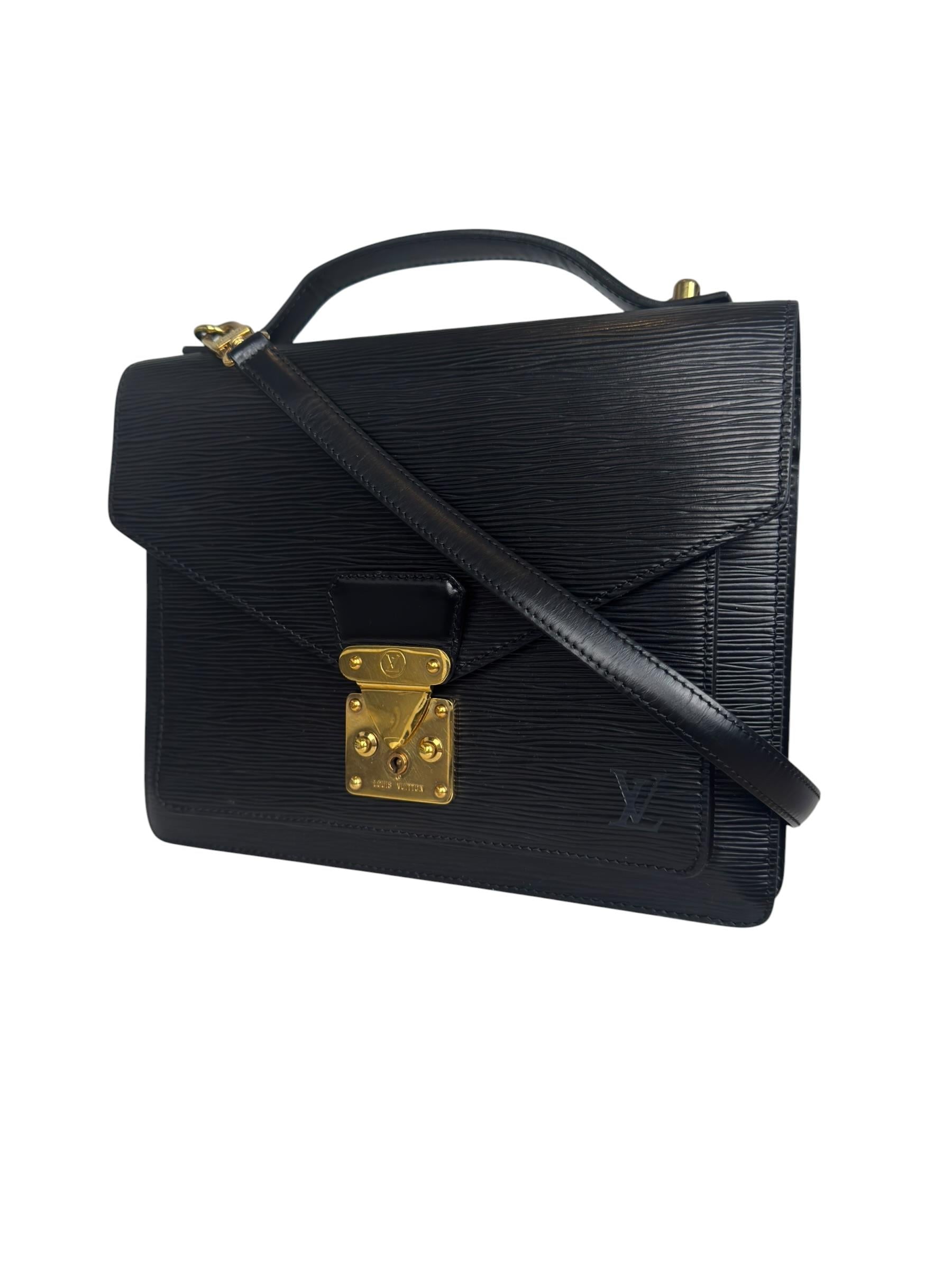 LOUIS VUITTON EPI BLACK MONCEAU BAG
