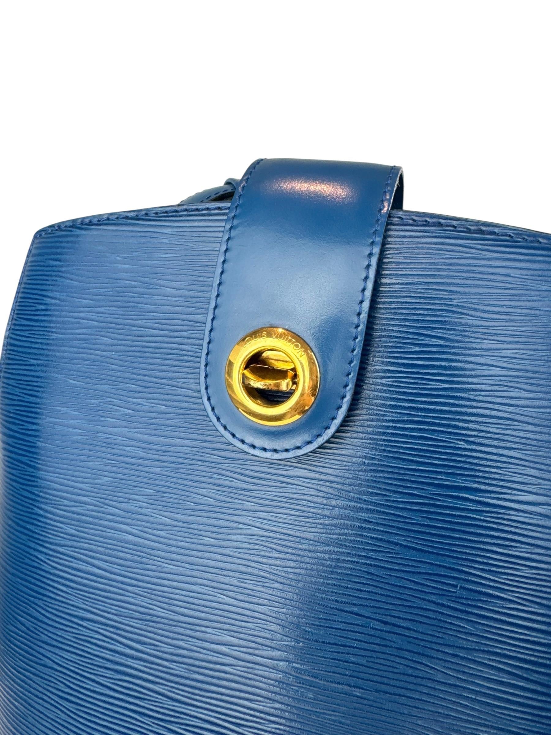 LOUIS VUITTON EPI BLUE CLUNY BAG 