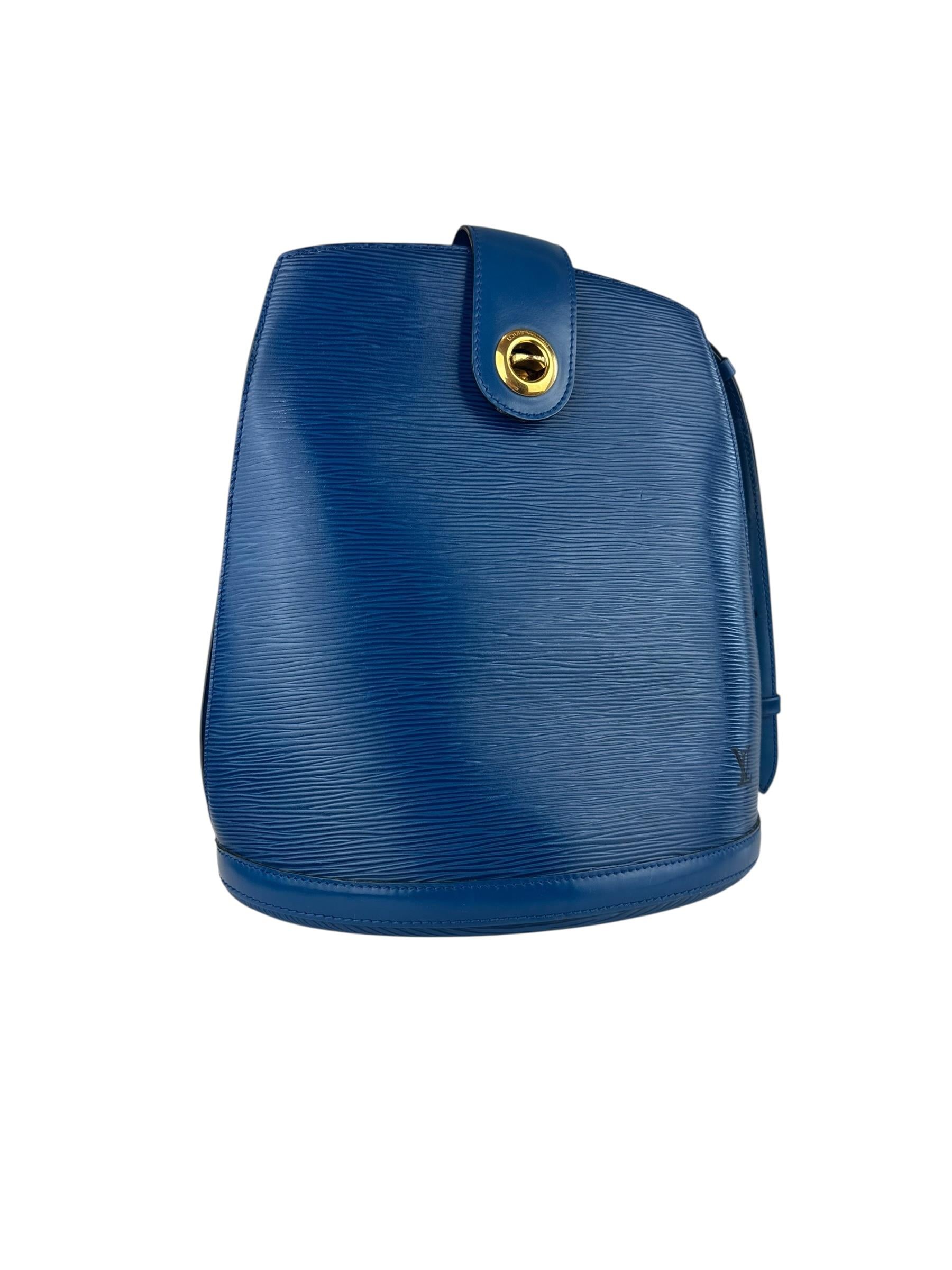 LOUIS VUITTON EPI BLUE CLUNY BAG 