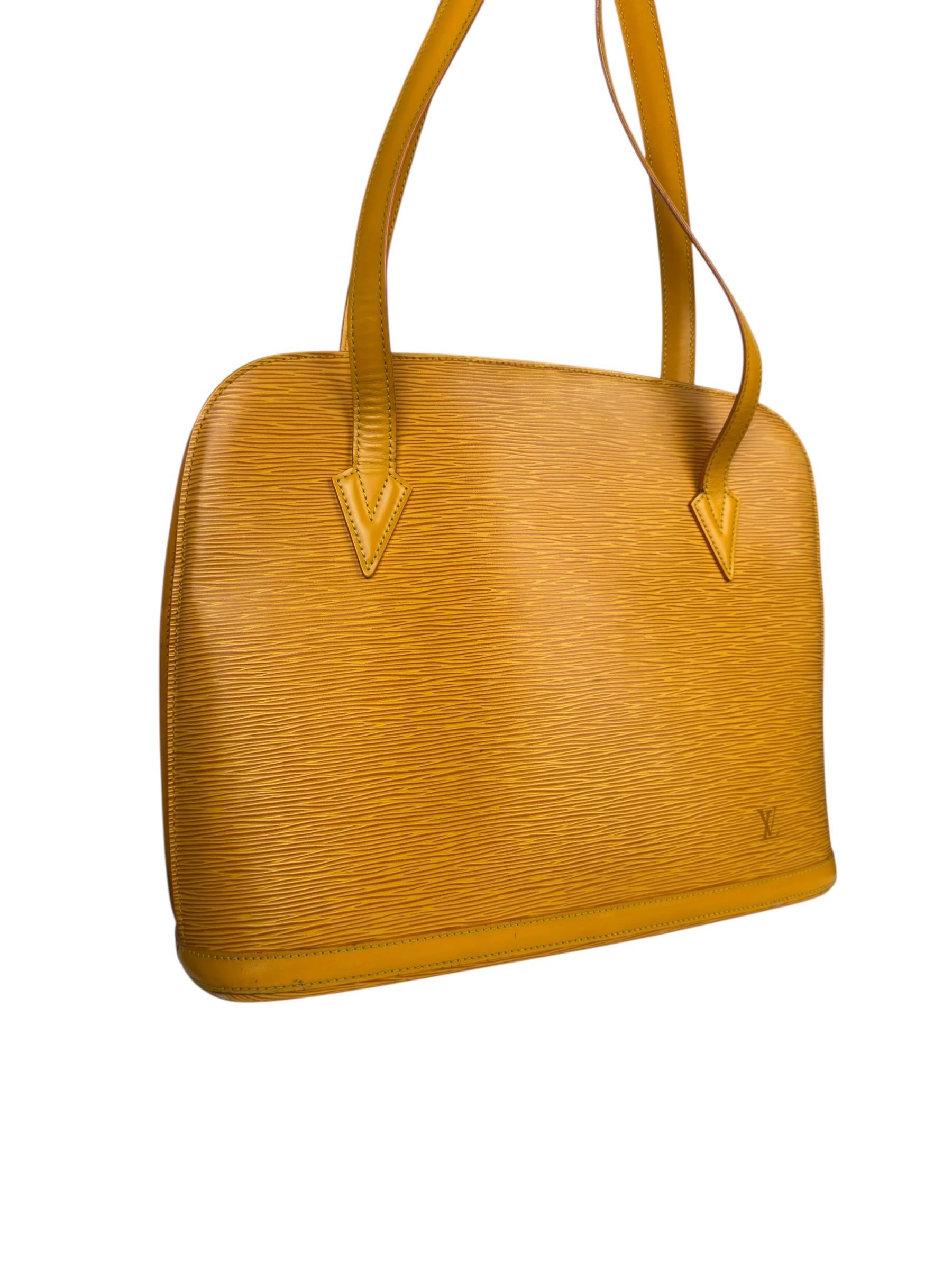 LOUIS VUITTON EPI YELLOW TOTE BAG 