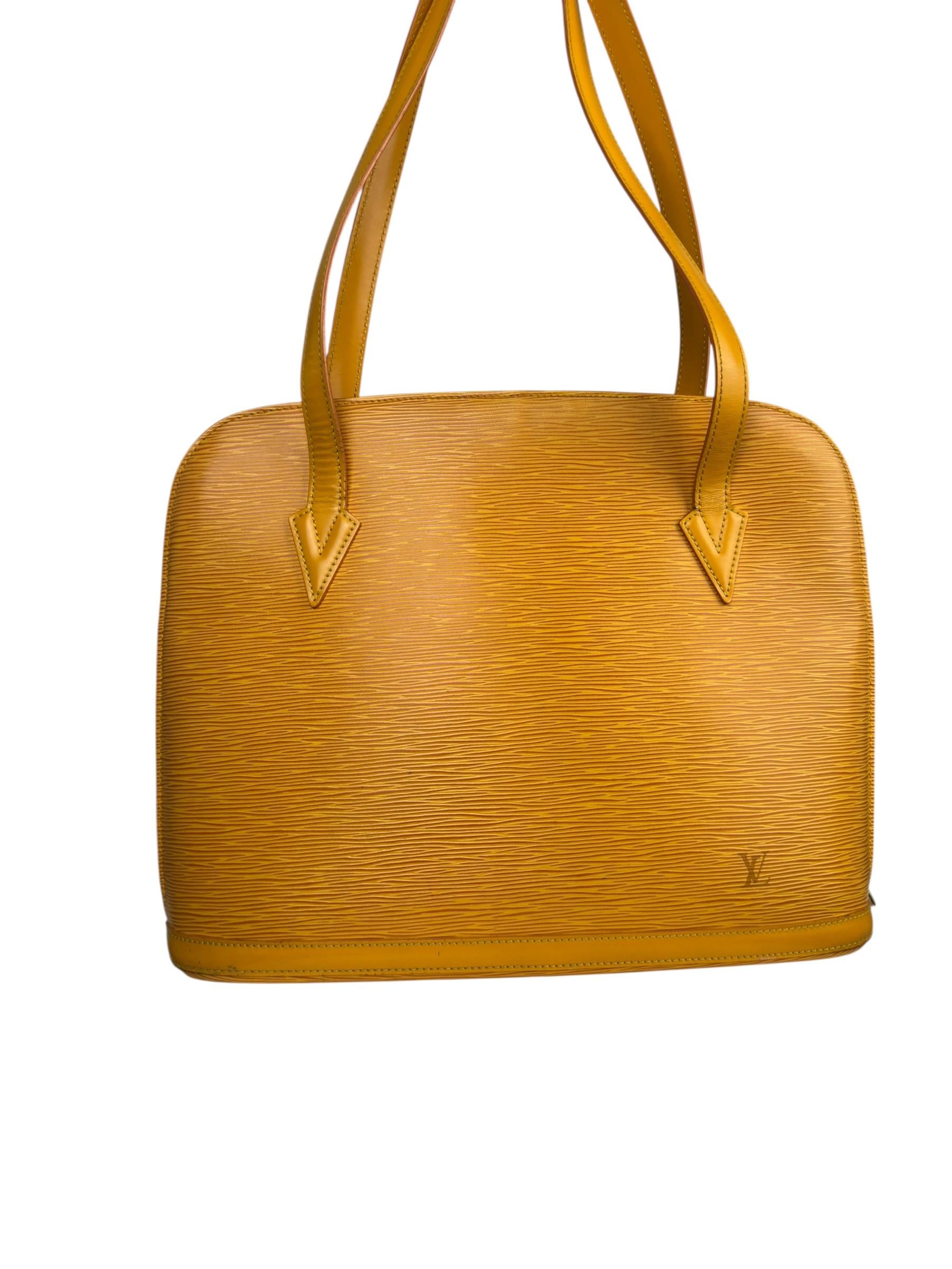 LOUIS VUITTON EPI YELLOW TOTE BAG 