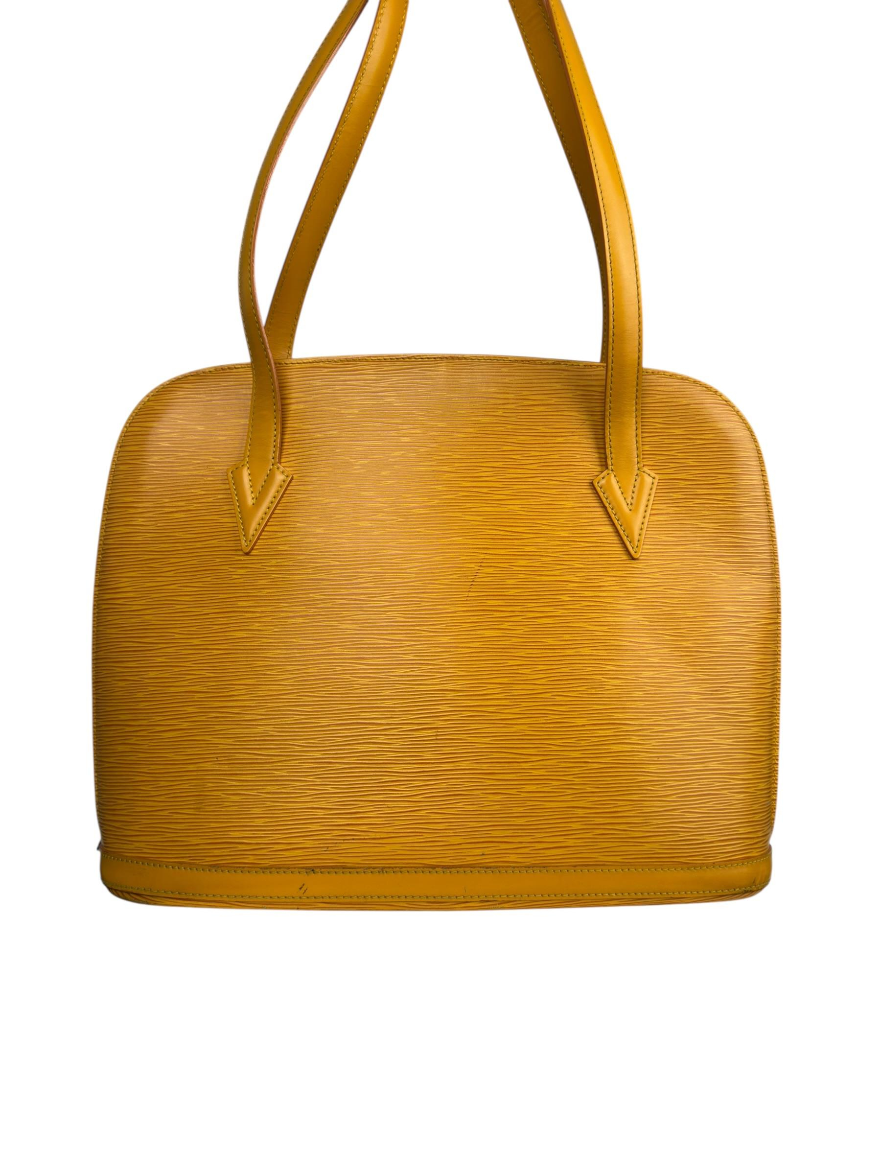 LOUIS VUITTON EPI YELLOW TOTE BAG 