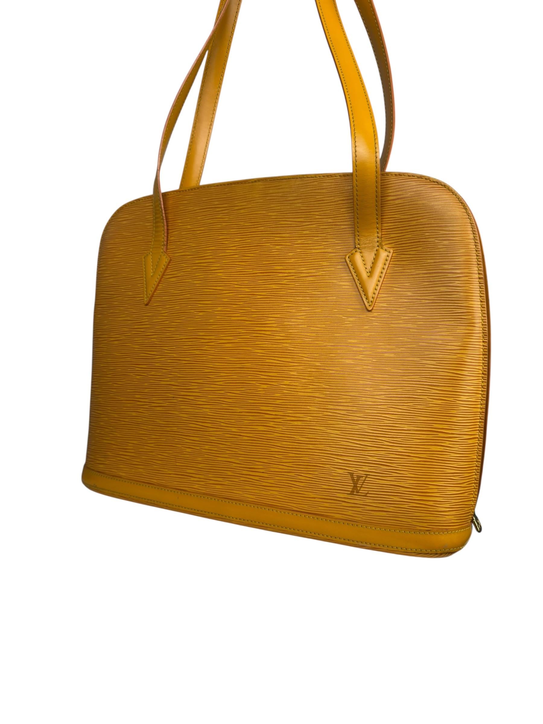LOUIS VUITTON EPI YELLOW TOTE BAG 