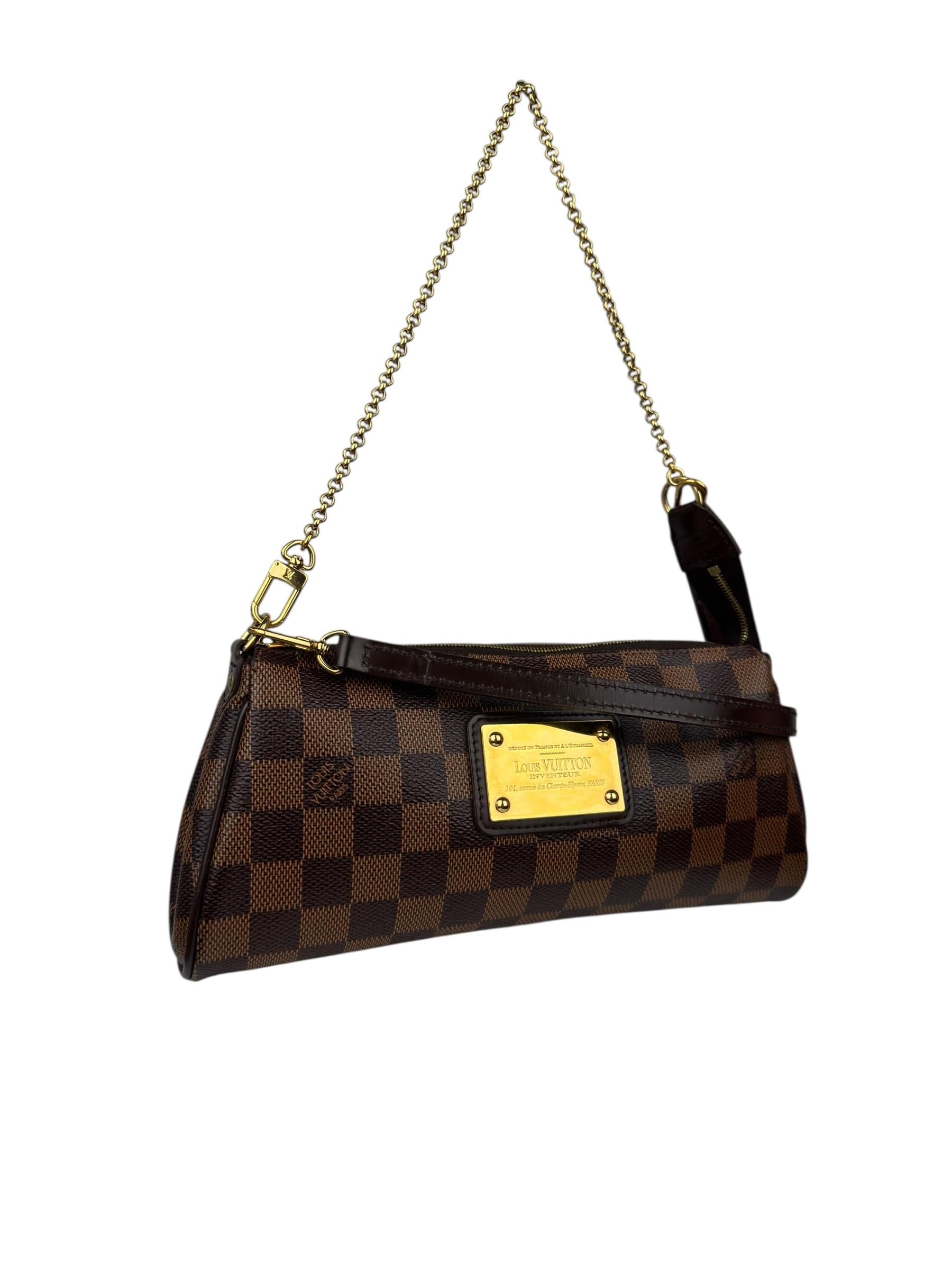 LOUIS VUITTON EVA DAMIER EBENE BAG