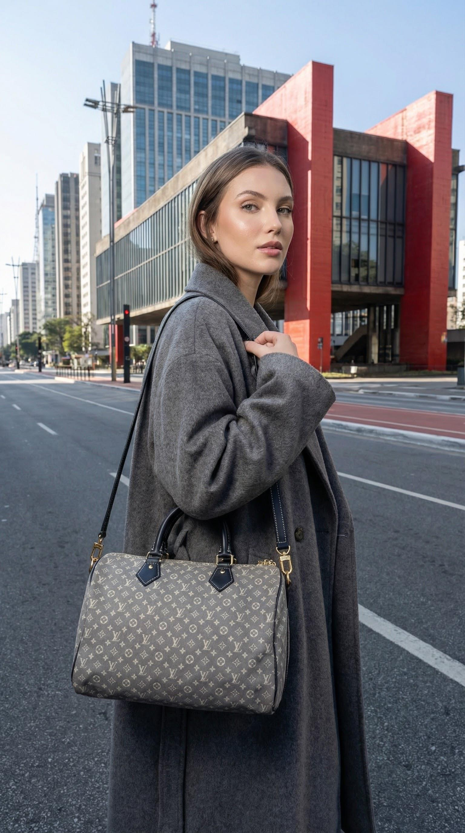 LOUIS VUITTON LIN BANDOULIERE SPEEDY 30 