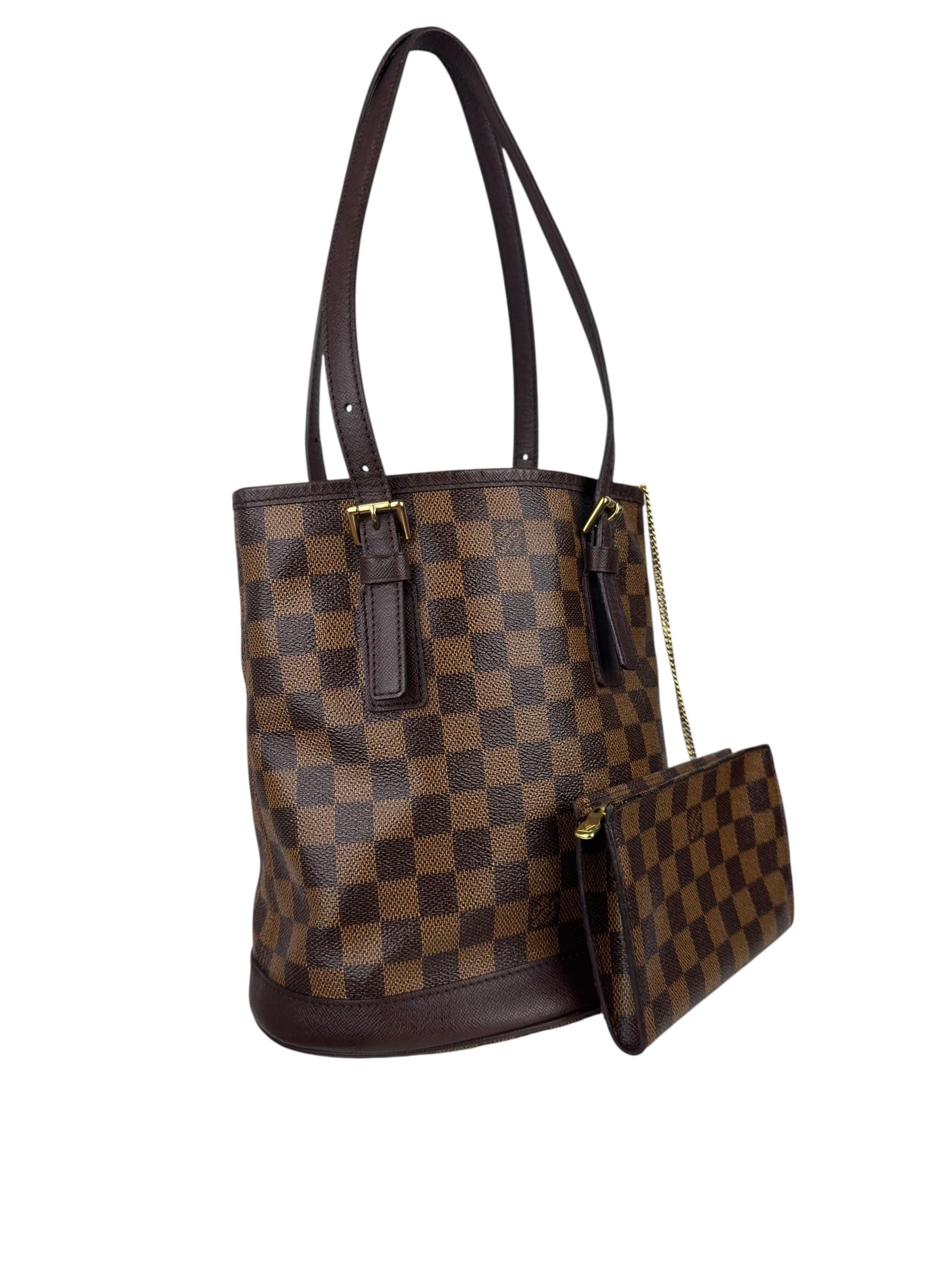 LOUIS VUITTON MARIAS DAMIER EBENE BUCKET BAG 