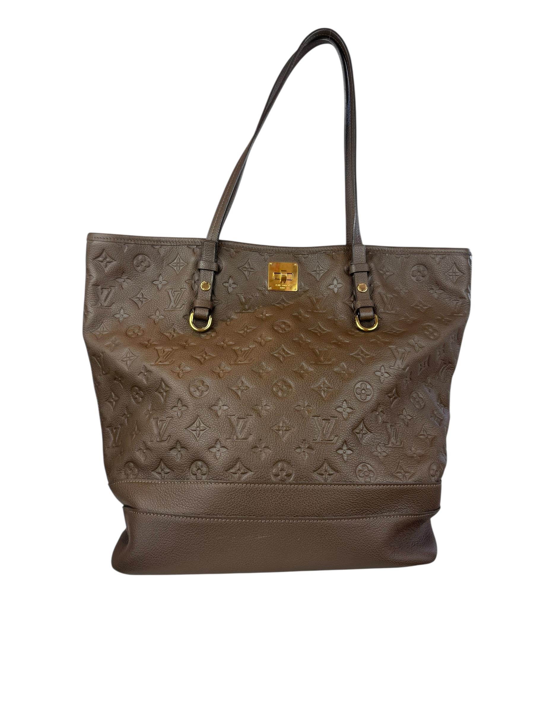 LOUIS VUITTON MINK EMPREINTE CITADINE GM TOTE