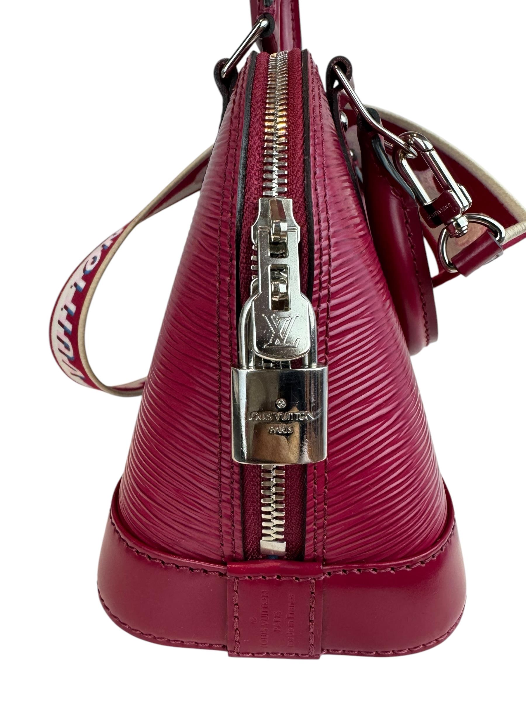 LOUIS VUITTON RASPERRY EPI ALMA BB BAG