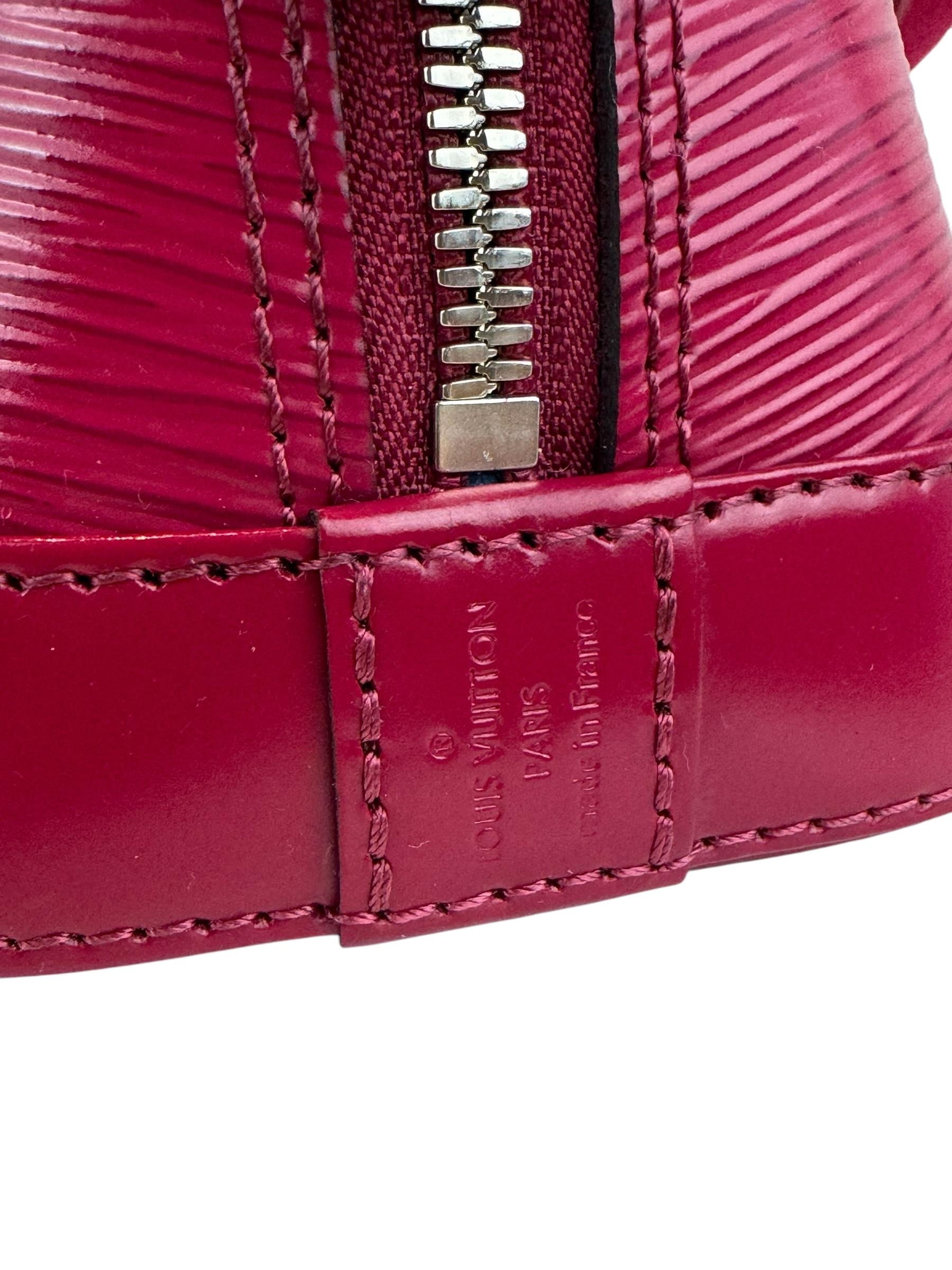 LOUIS VUITTON RASPERRY EPI ALMA BB BAG