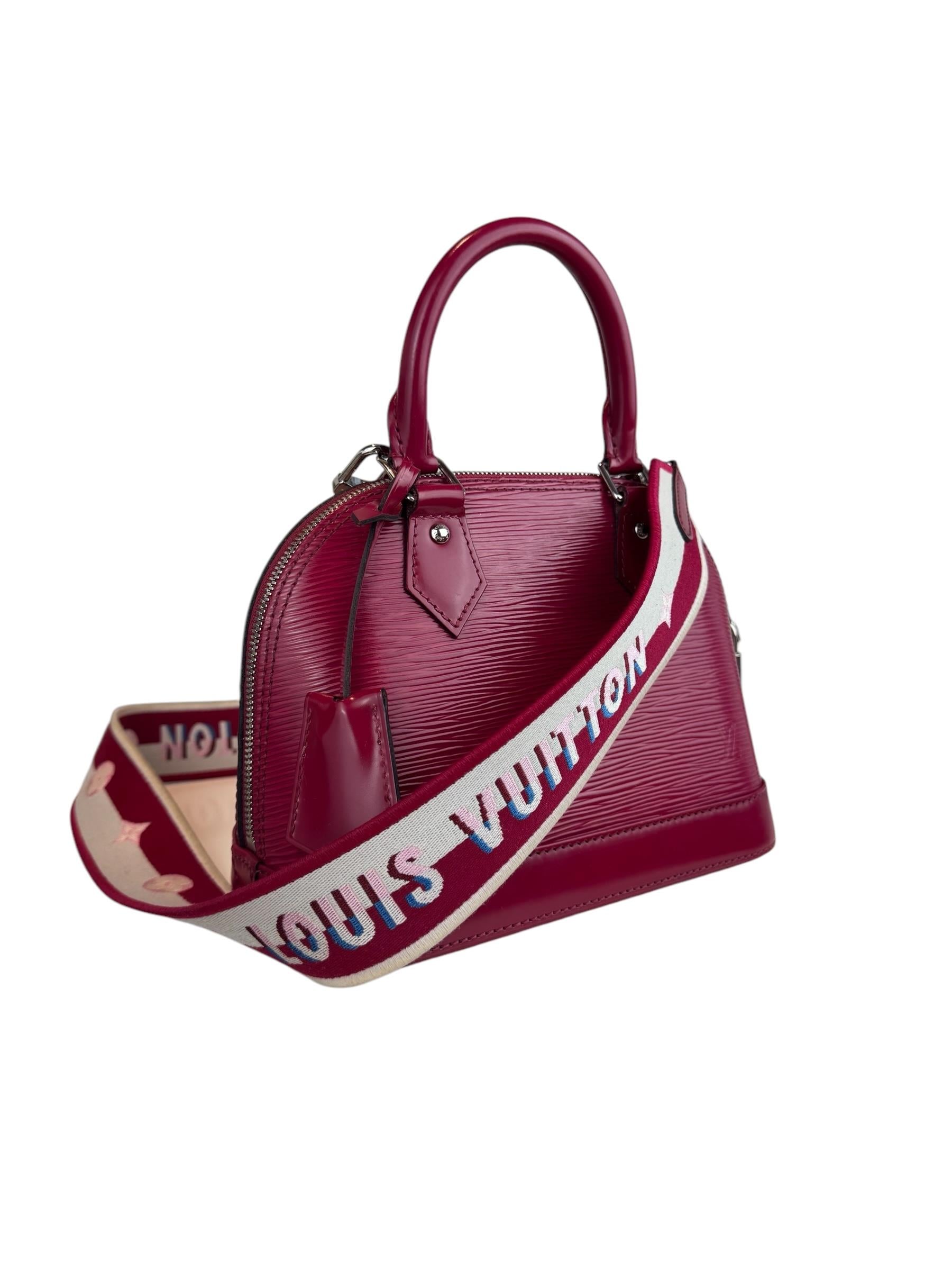 LOUIS VUITTON RASPERRY EPI ALMA BB BAG