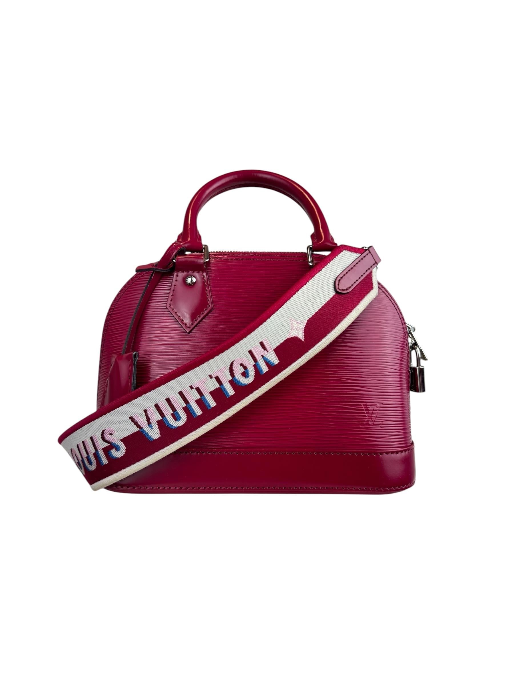 LOUIS VUITTON RASPERRY EPI ALMA BB BAG