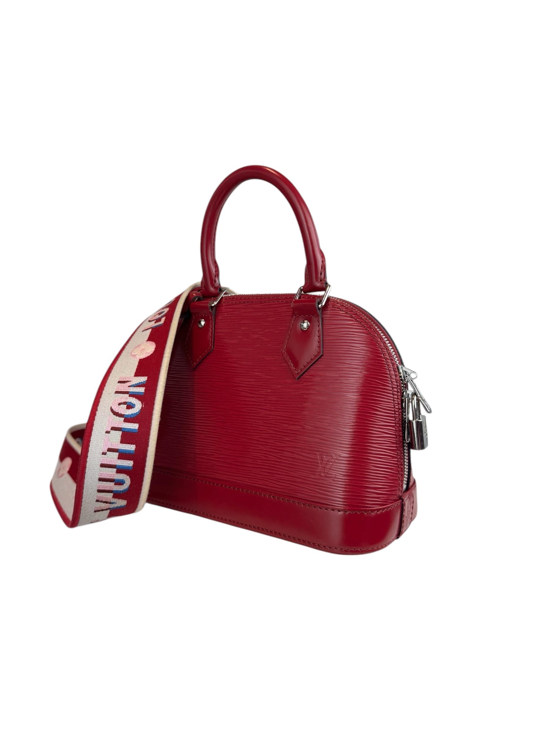 LOUIS VUITTON RASPERRY EPI ALMA BB BAG