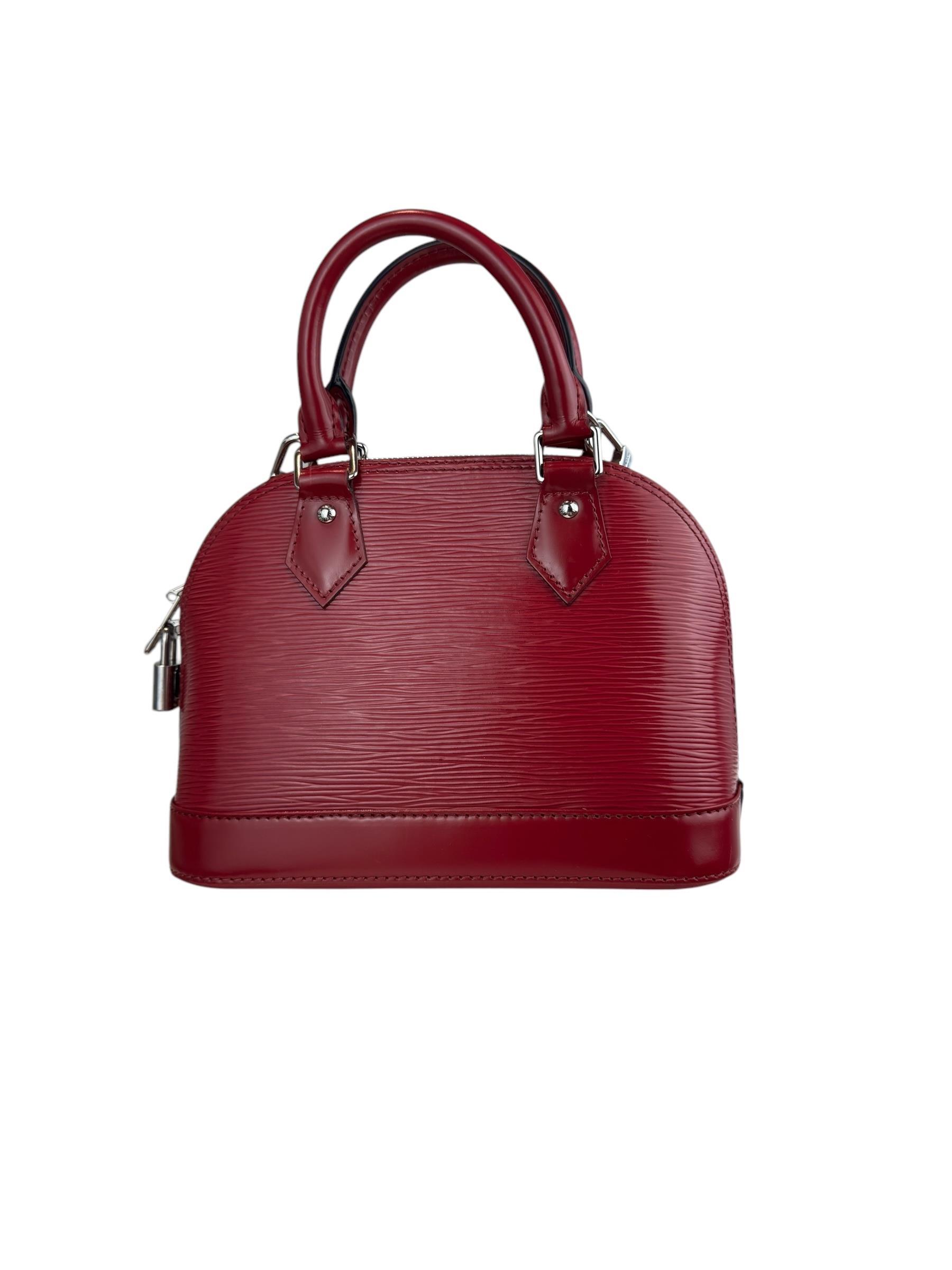 LOUIS VUITTON RASPERRY EPI ALMA BB BAG