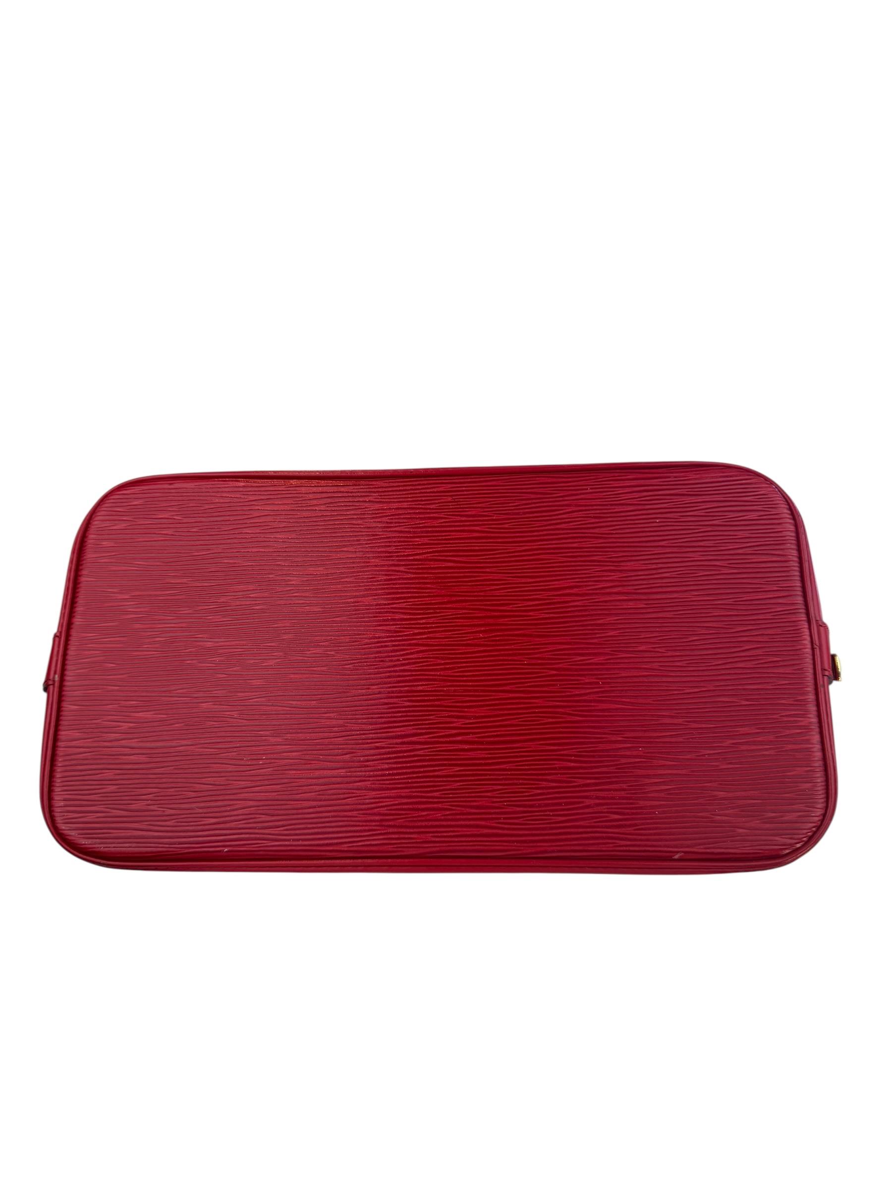 LOUIS VUITTON RED EPI ALMA HANDBAG