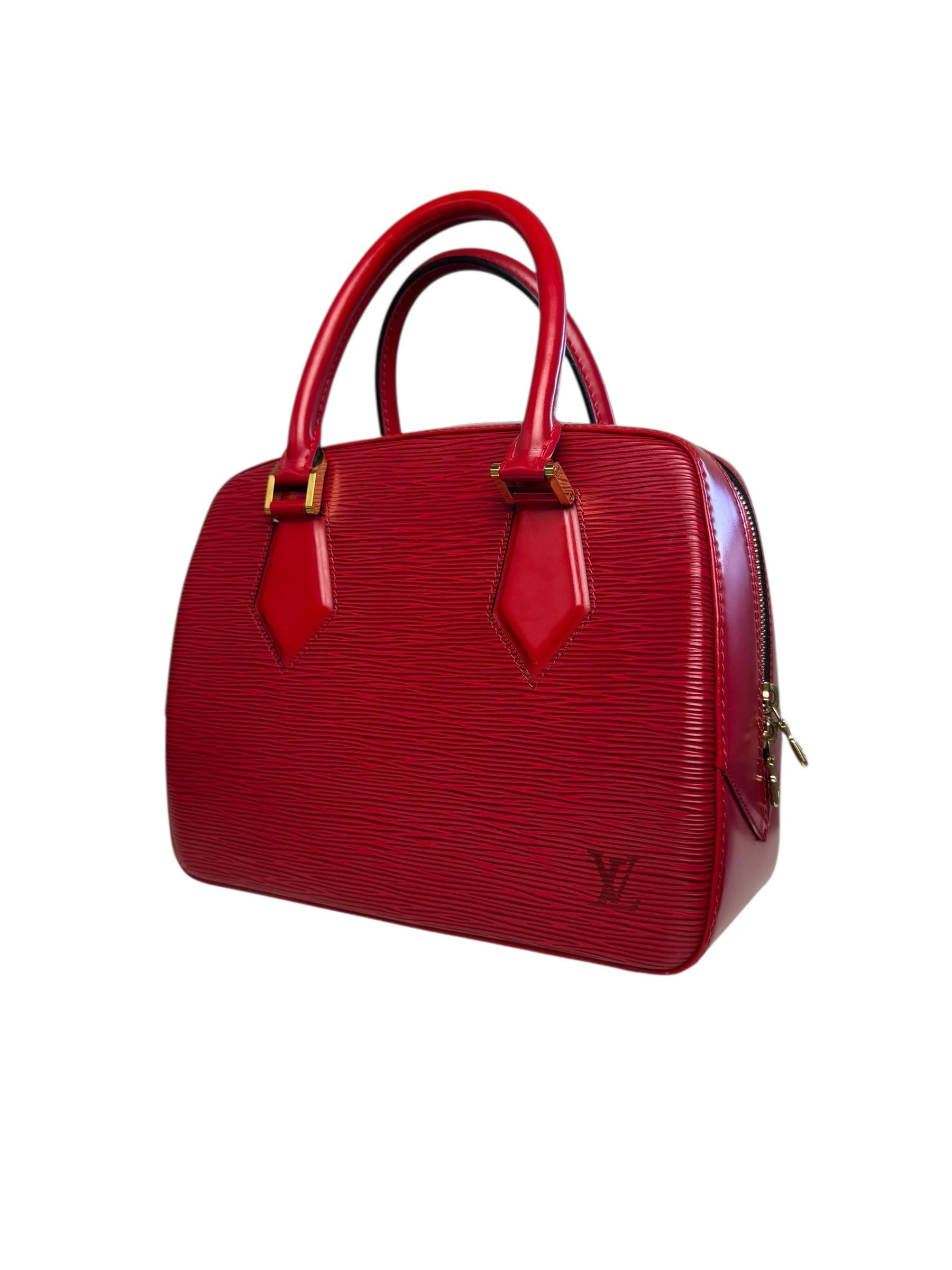 LOUIS VUITTON RED EPI SABLON HANDBAG