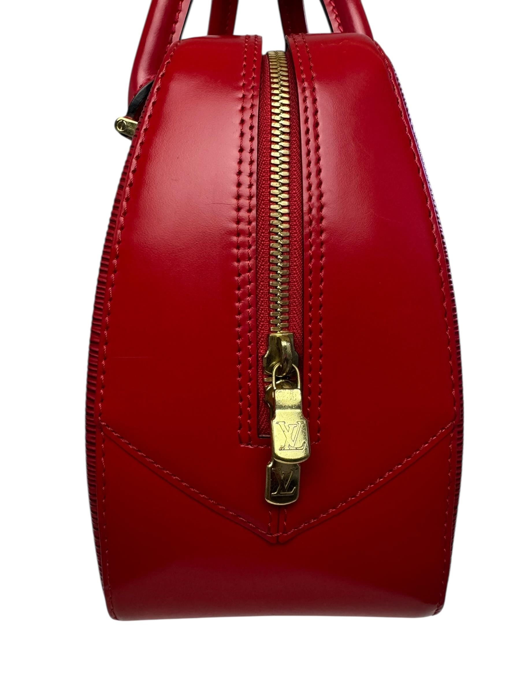 LOUIS VUITTON RED EPI SABLON HANDBAG
