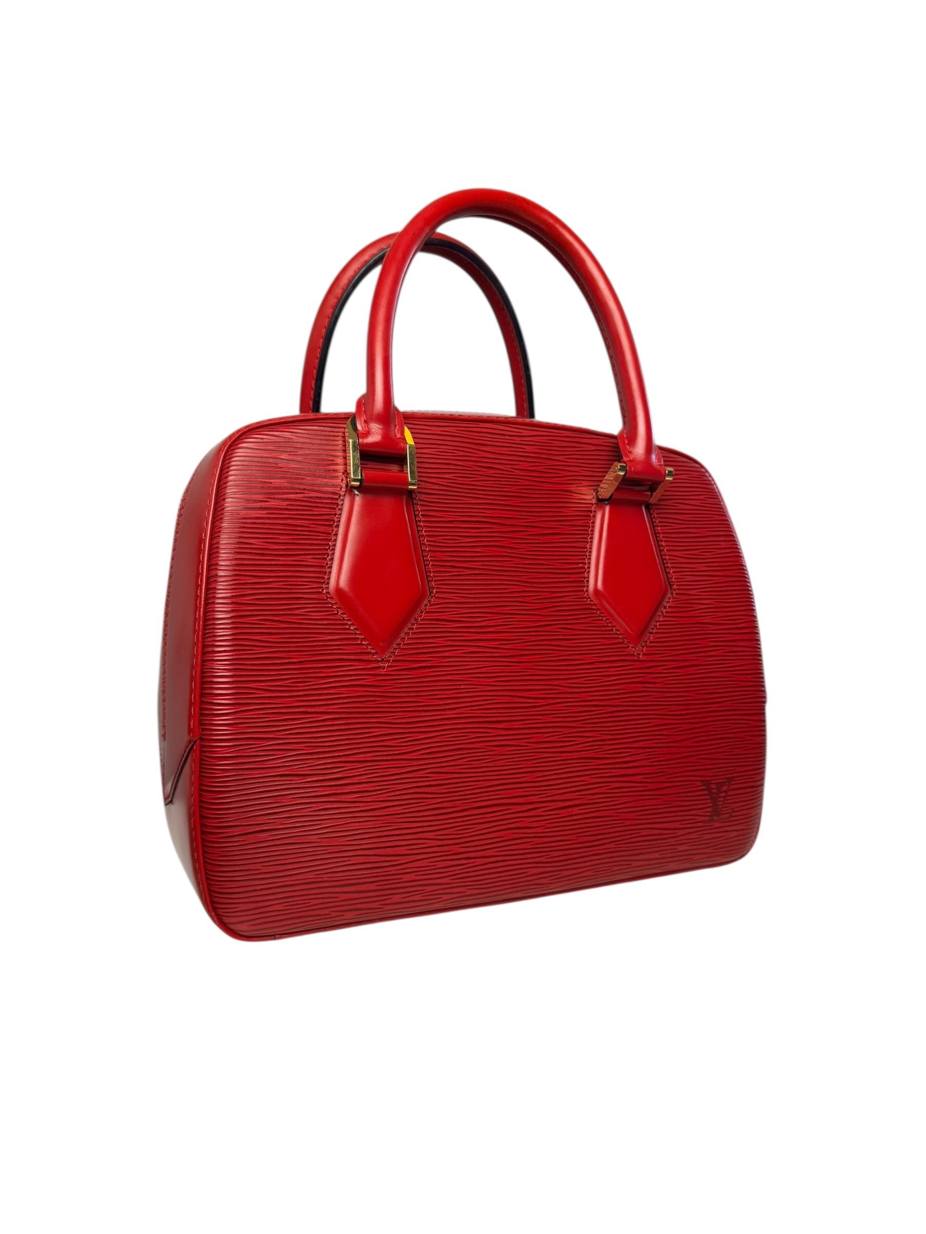 LOUIS VUITTON RED EPI SABLON HANDBAG