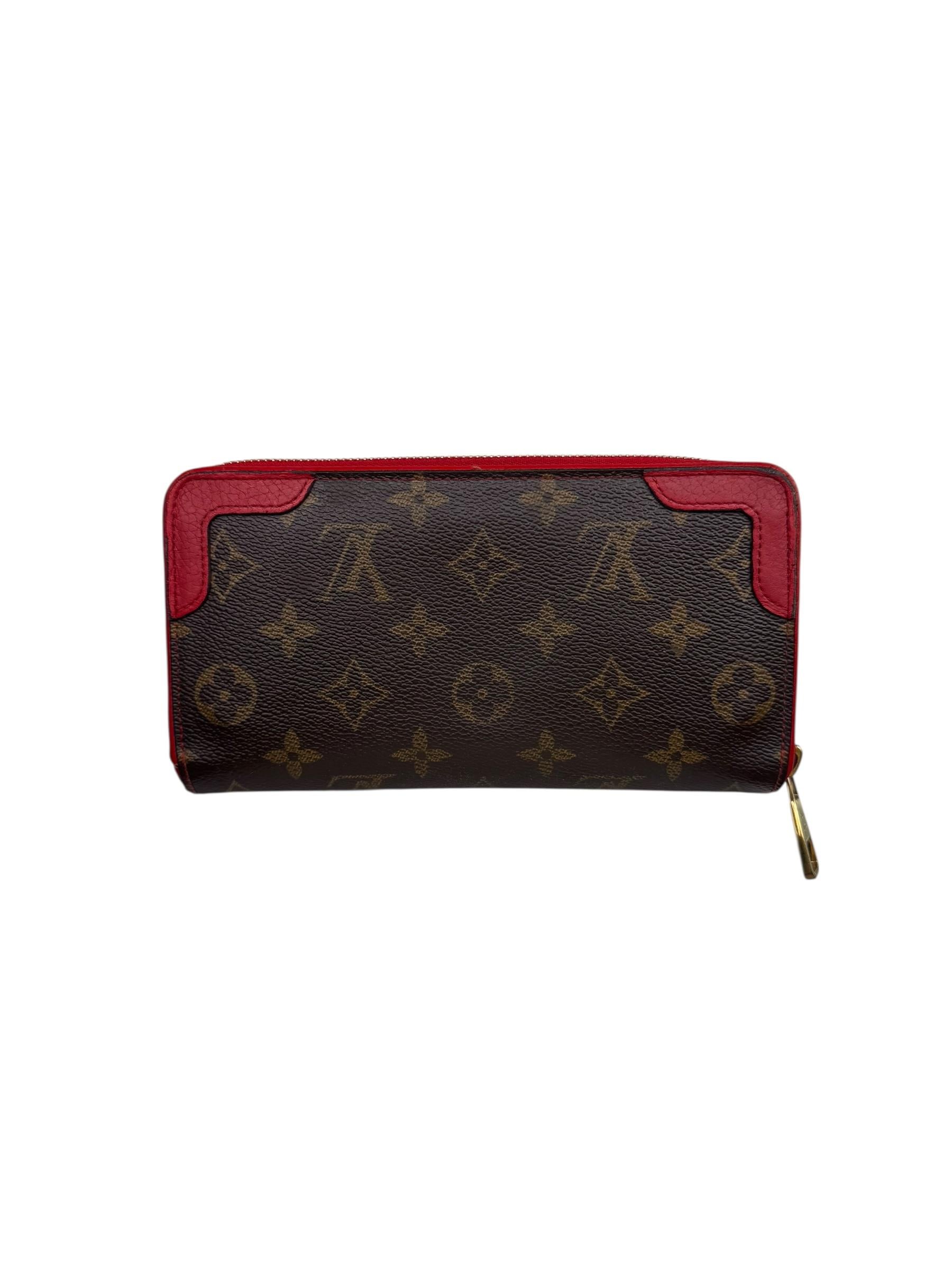 LOUIS VUITTON RED MONOGRAM WALLET