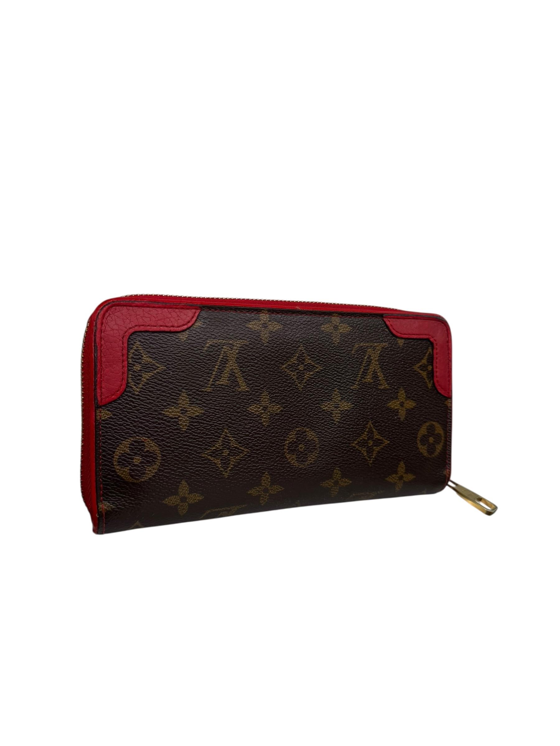 LOUIS VUITTON RED MONOGRAM WALLET