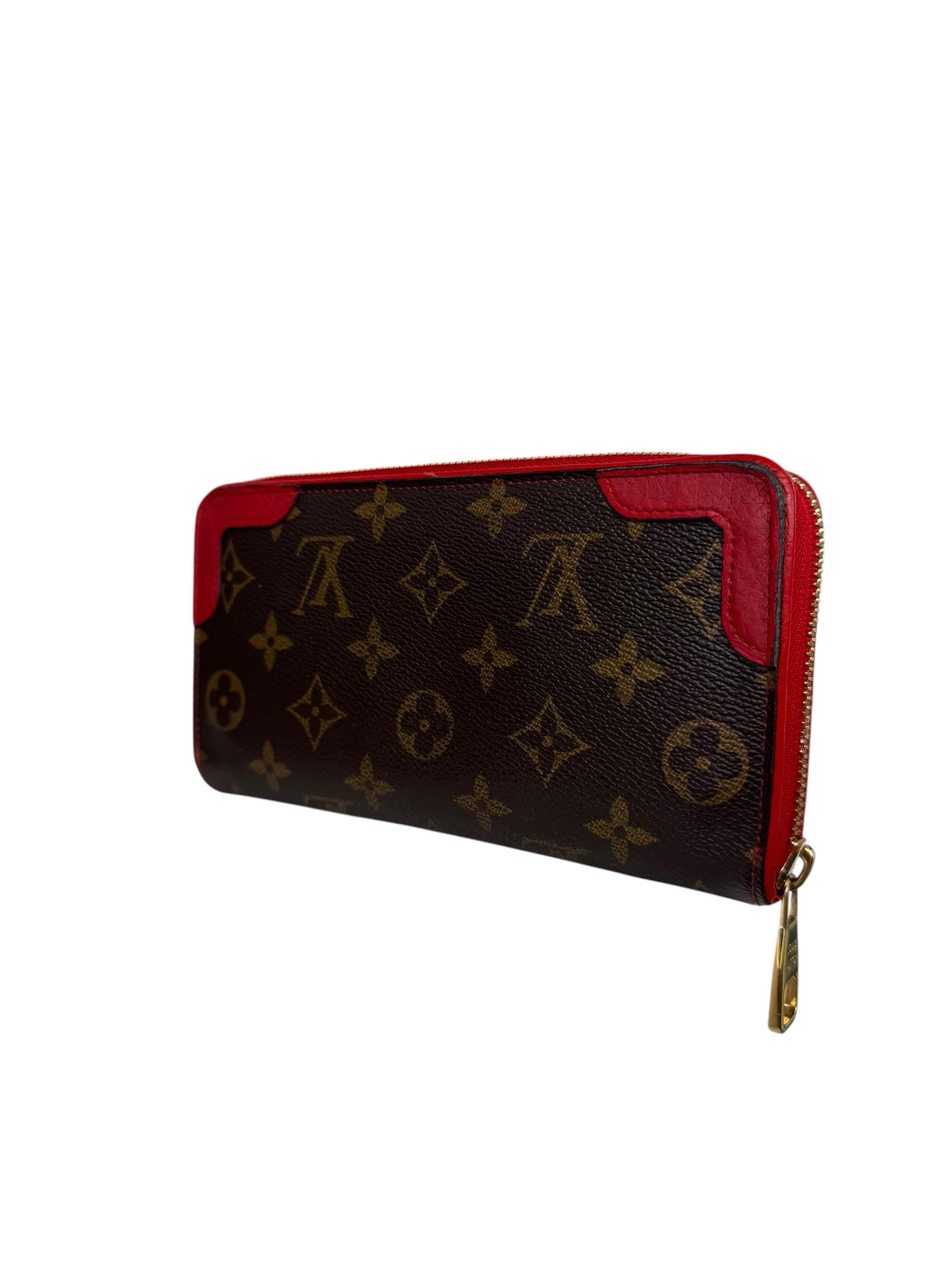 LOUIS VUITTON RED MONOGRAM WALLET