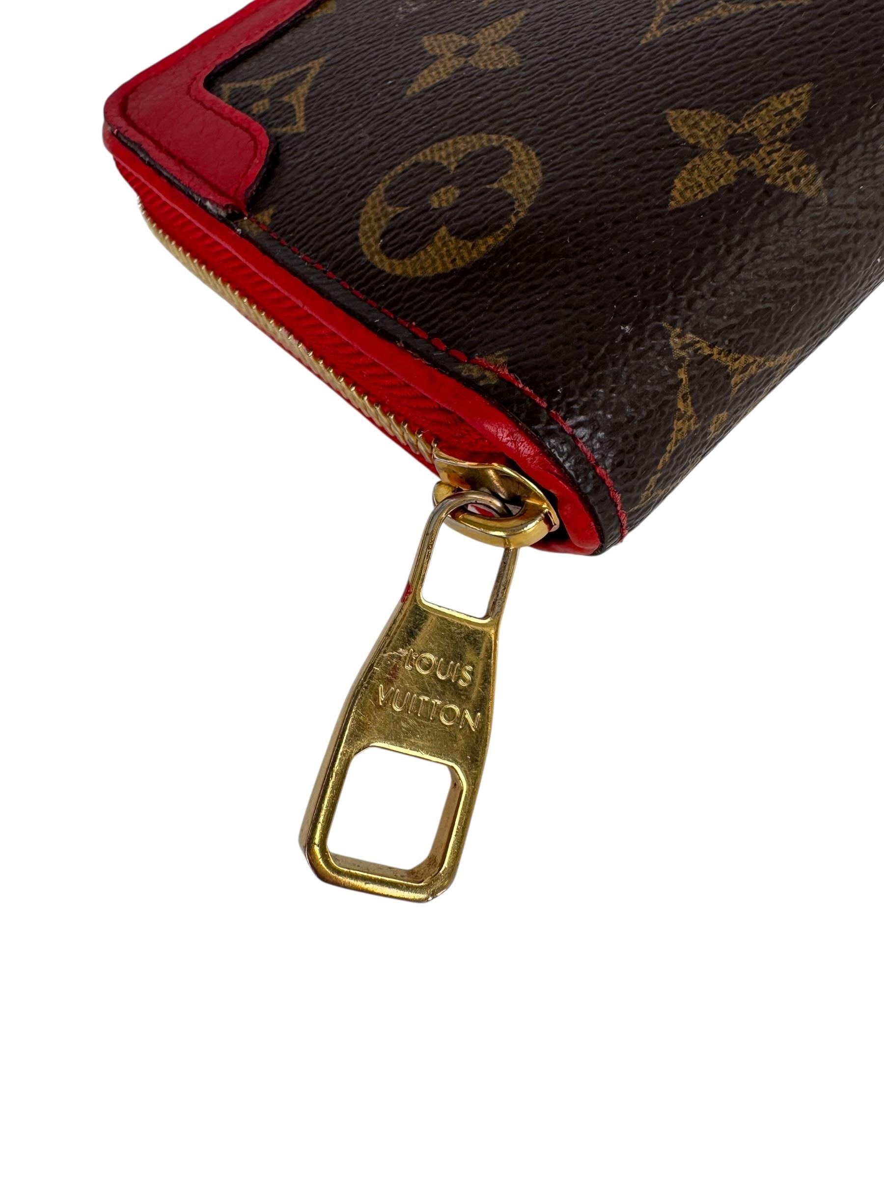 LOUIS VUITTON RED MONOGRAM WALLET