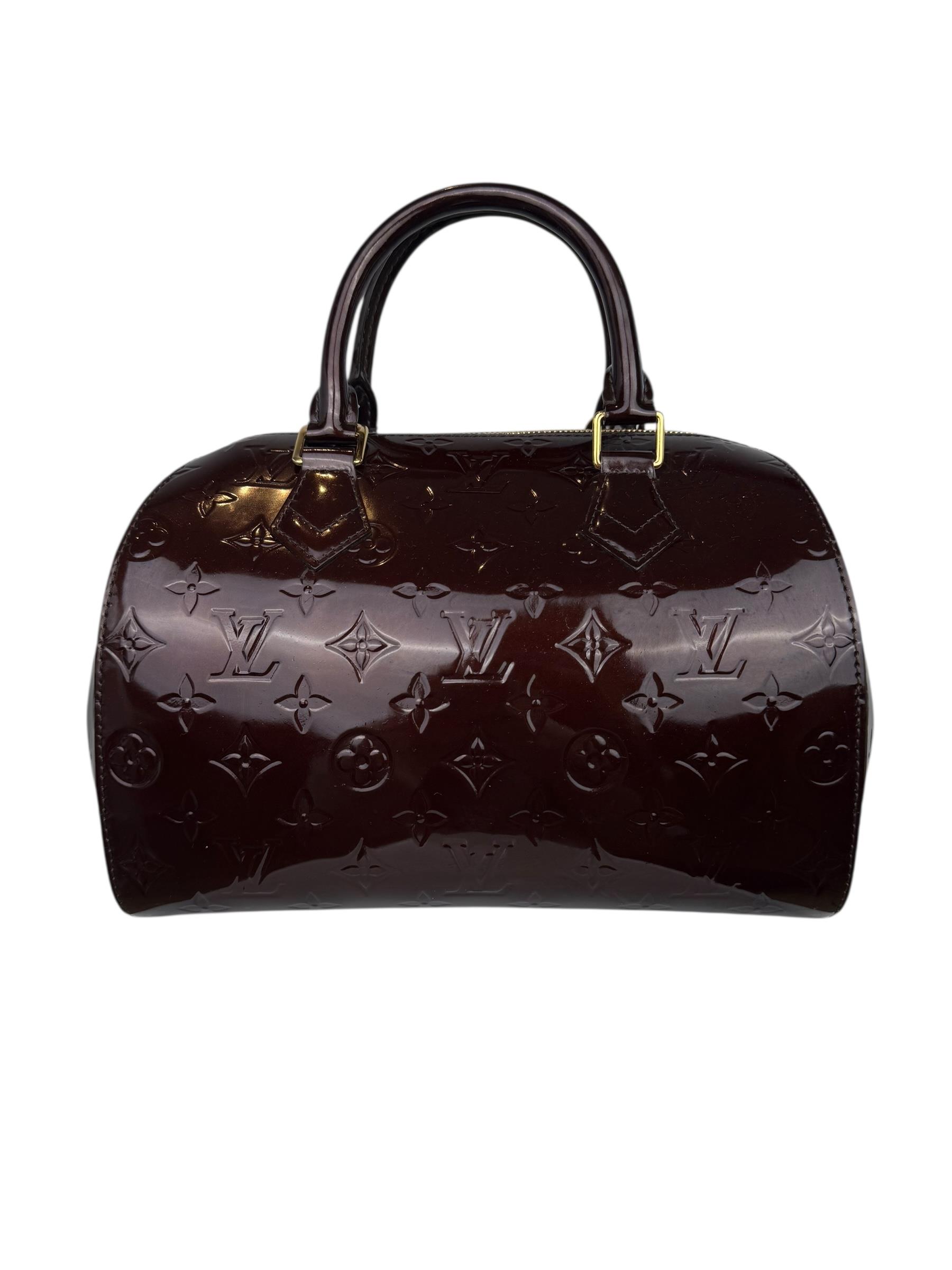 LOUIS VUITTON VERNIS BURGUNDY MONTANA BAG