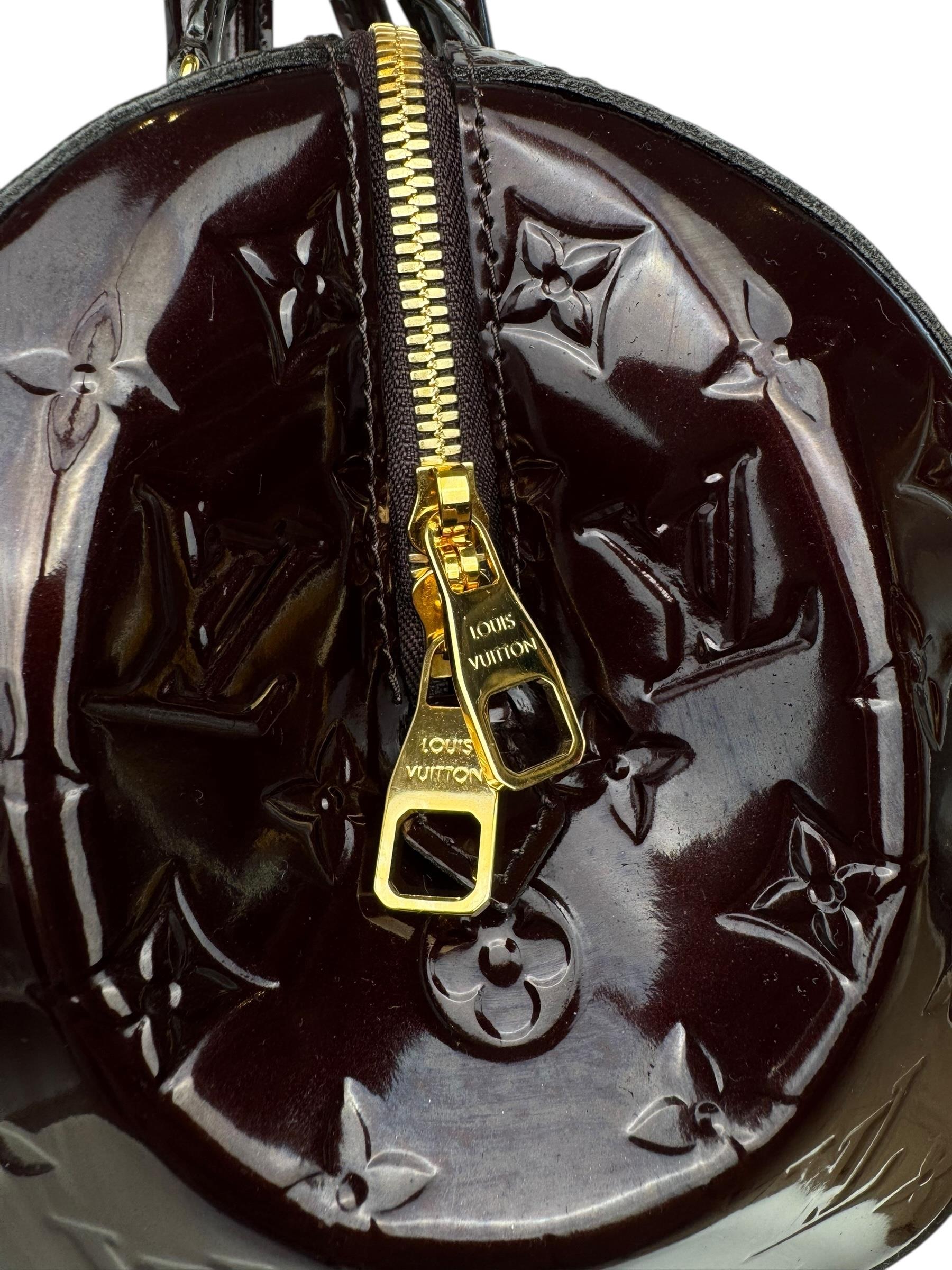 LOUIS VUITTON VERNIS BURGUNDY MONTANA BAG