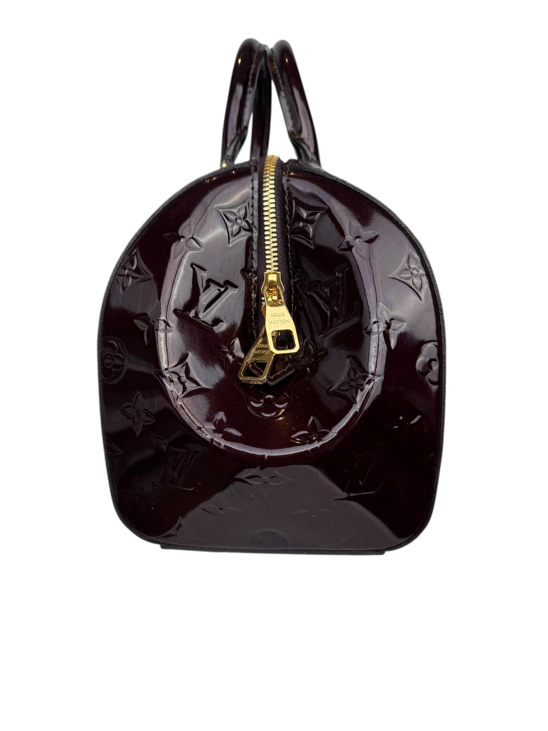 LOUIS VUITTON VERNIS BURGUNDY MONTANA BAG