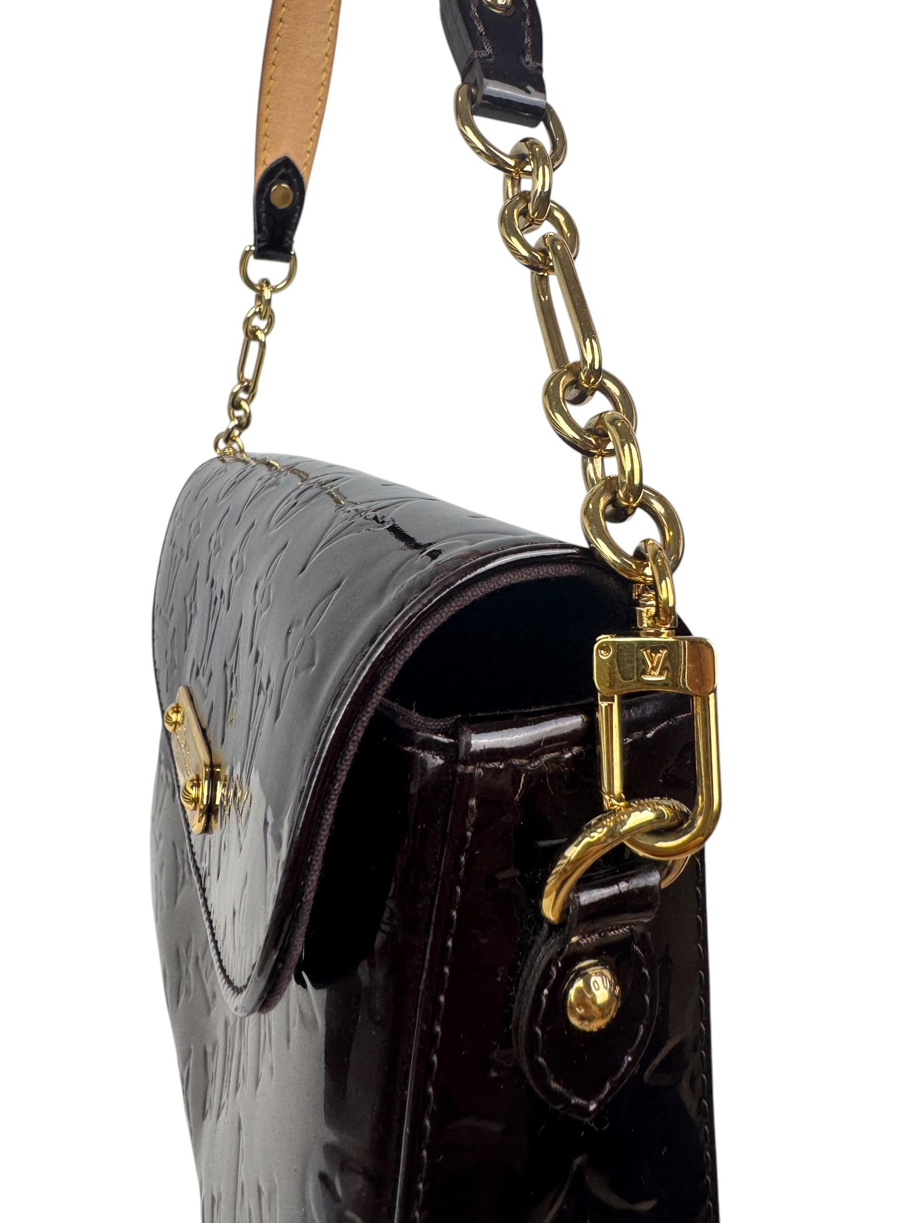 LOUIS VUITTON VERNIS BURGUNDY SHOULDER BAG