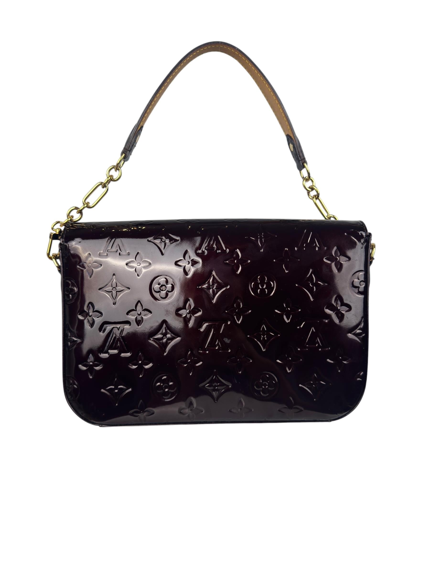 LOUIS VUITTON VERNIS BURGUNDY SHOULDER BAG