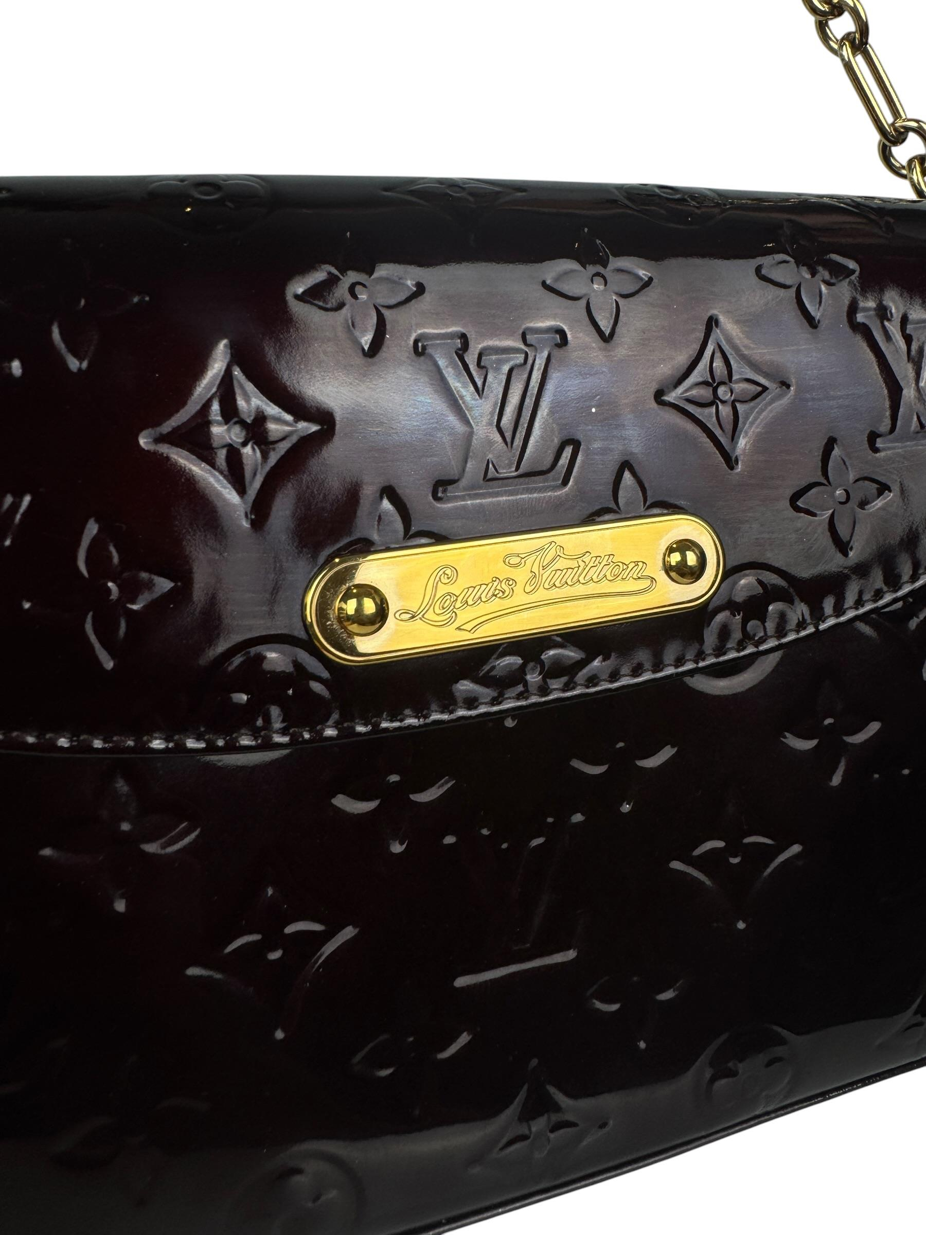 LOUIS VUITTON VERNIS BURGUNDY SHOULDER BAG