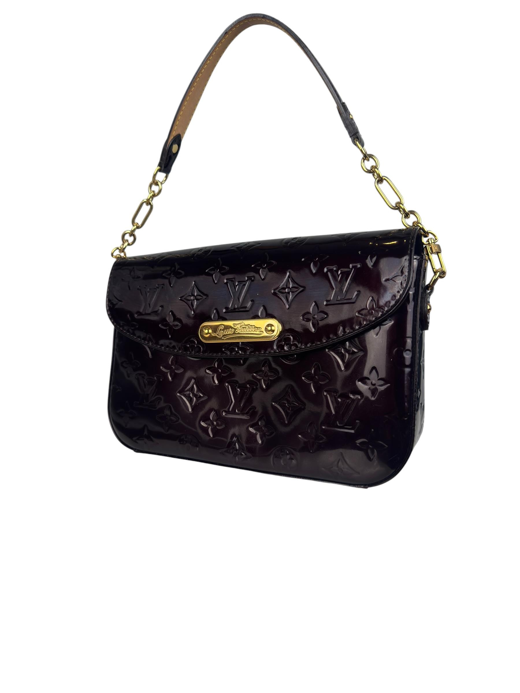 LOUIS VUITTON VERNIS BURGUNDY SHOULDER BAG