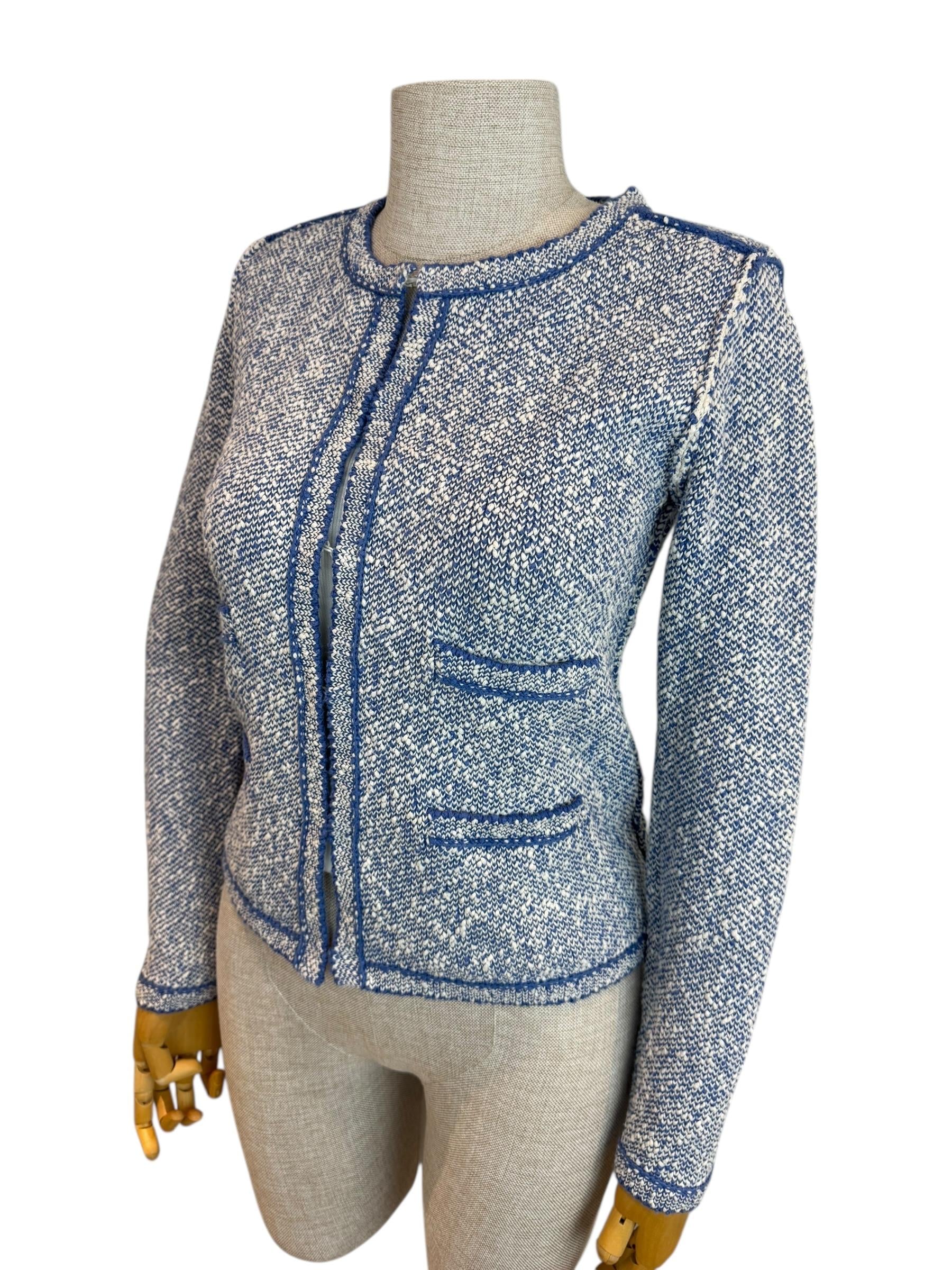 MAJE BLUE KNITE CARDIGAN 