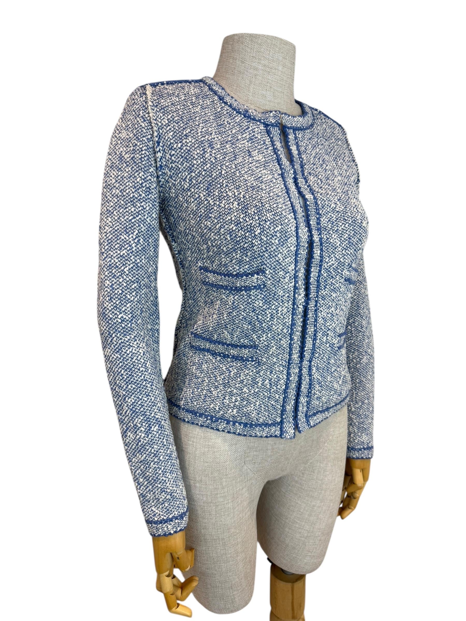 MAJE BLUE KNITE CARDIGAN 