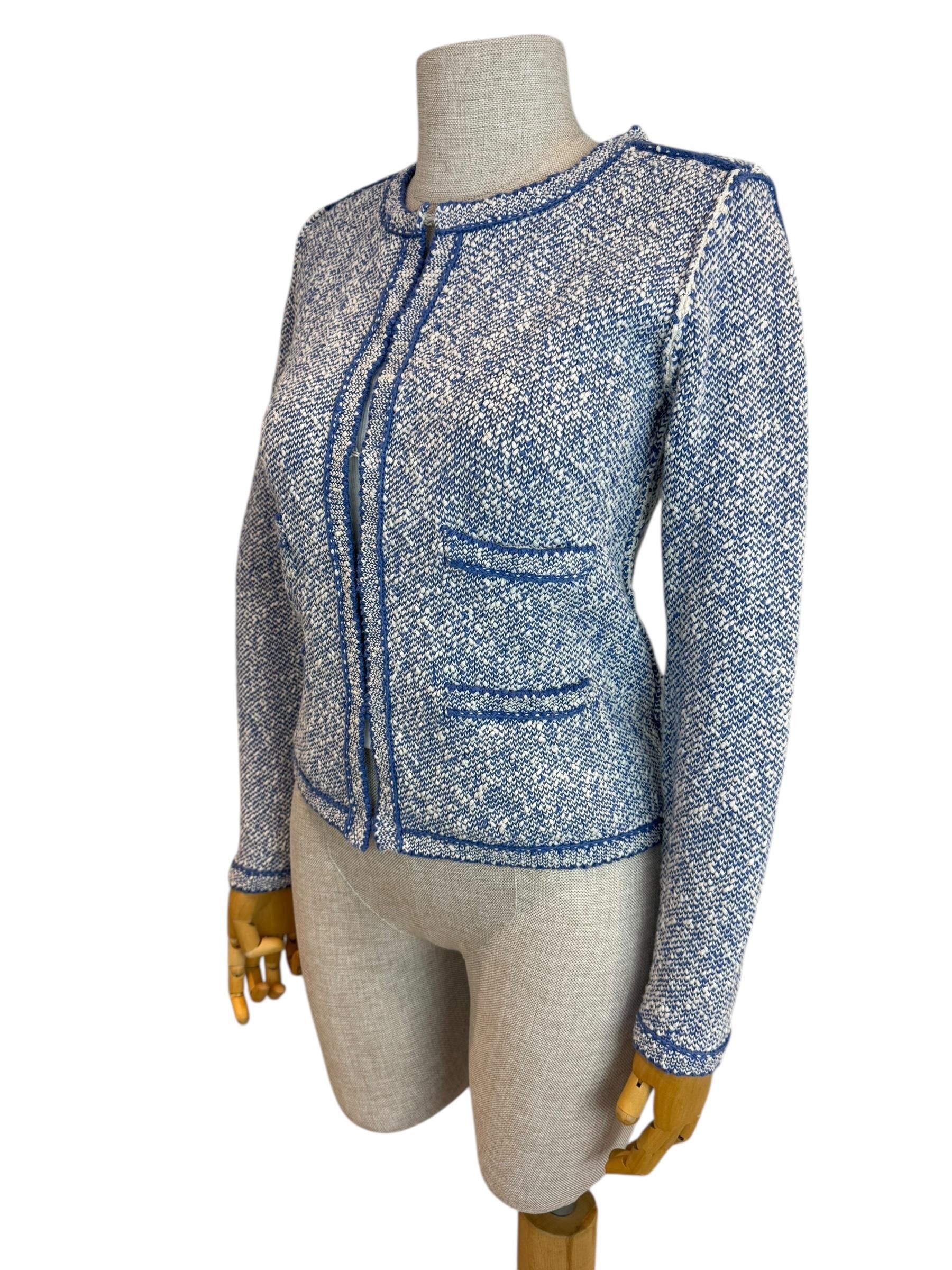 MAJE BLUE KNITE CARDIGAN 