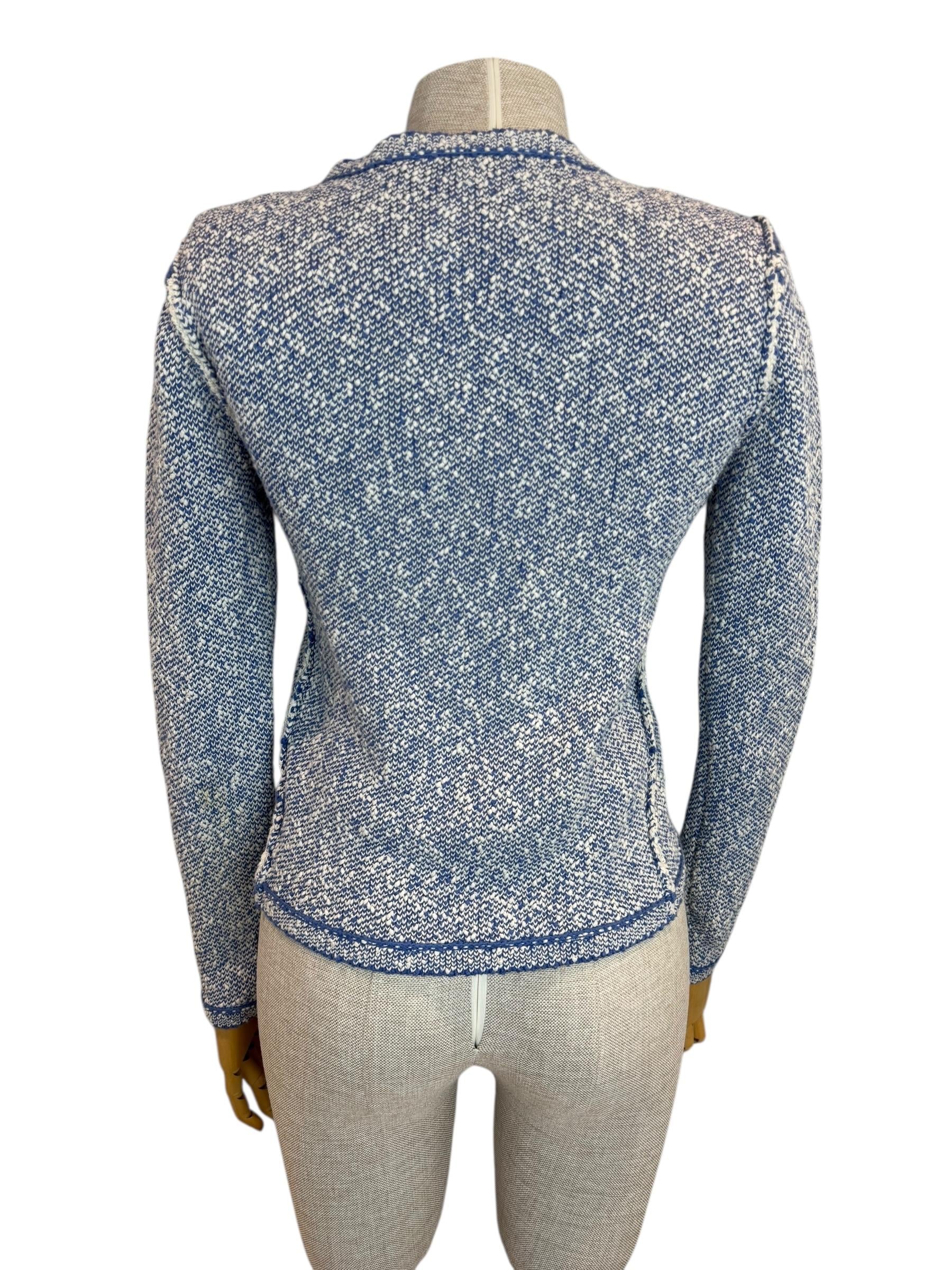 MAJE BLUE KNITE CARDIGAN 