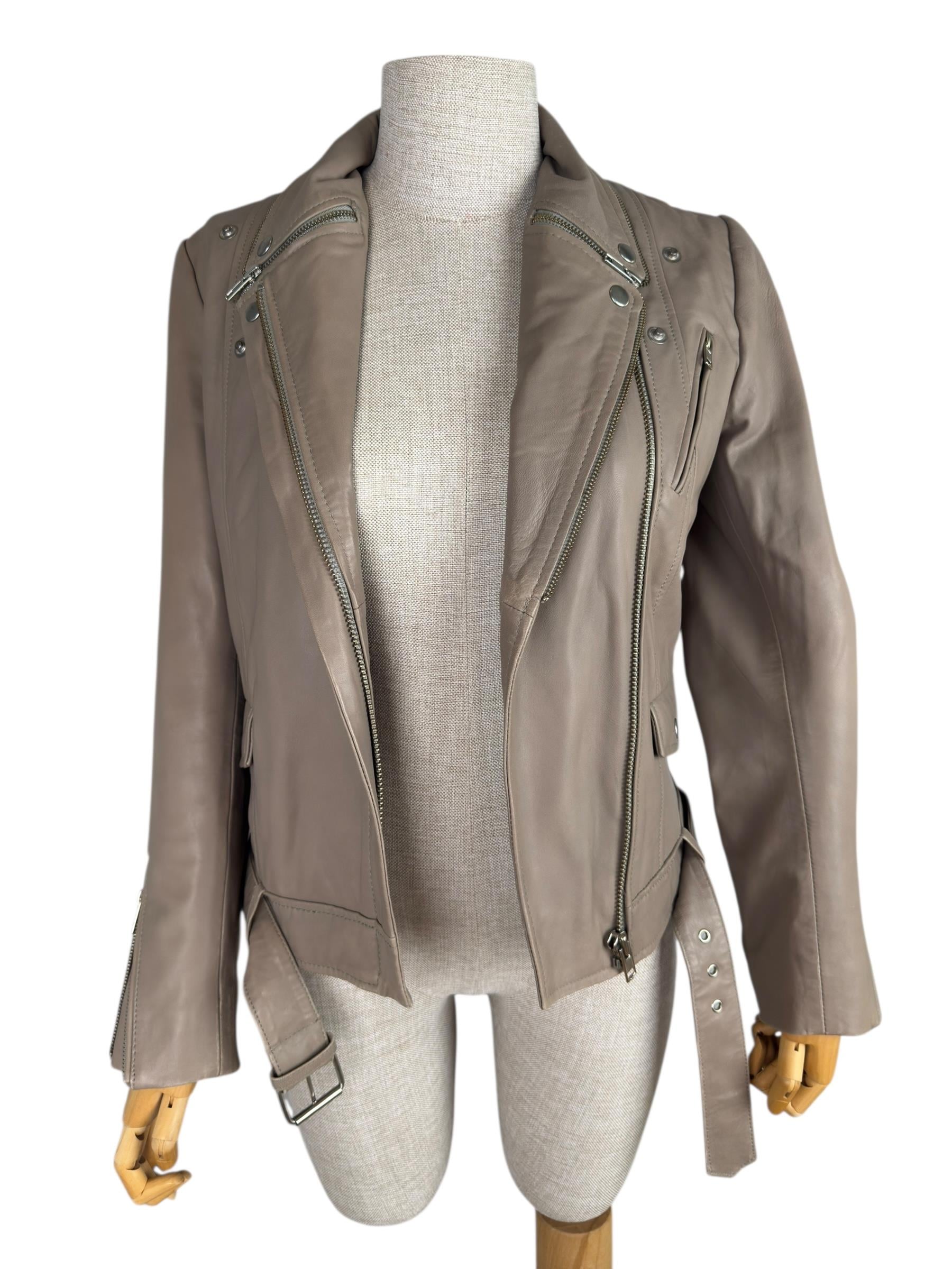 MAJE LAMBSKIN MINK JACKETT