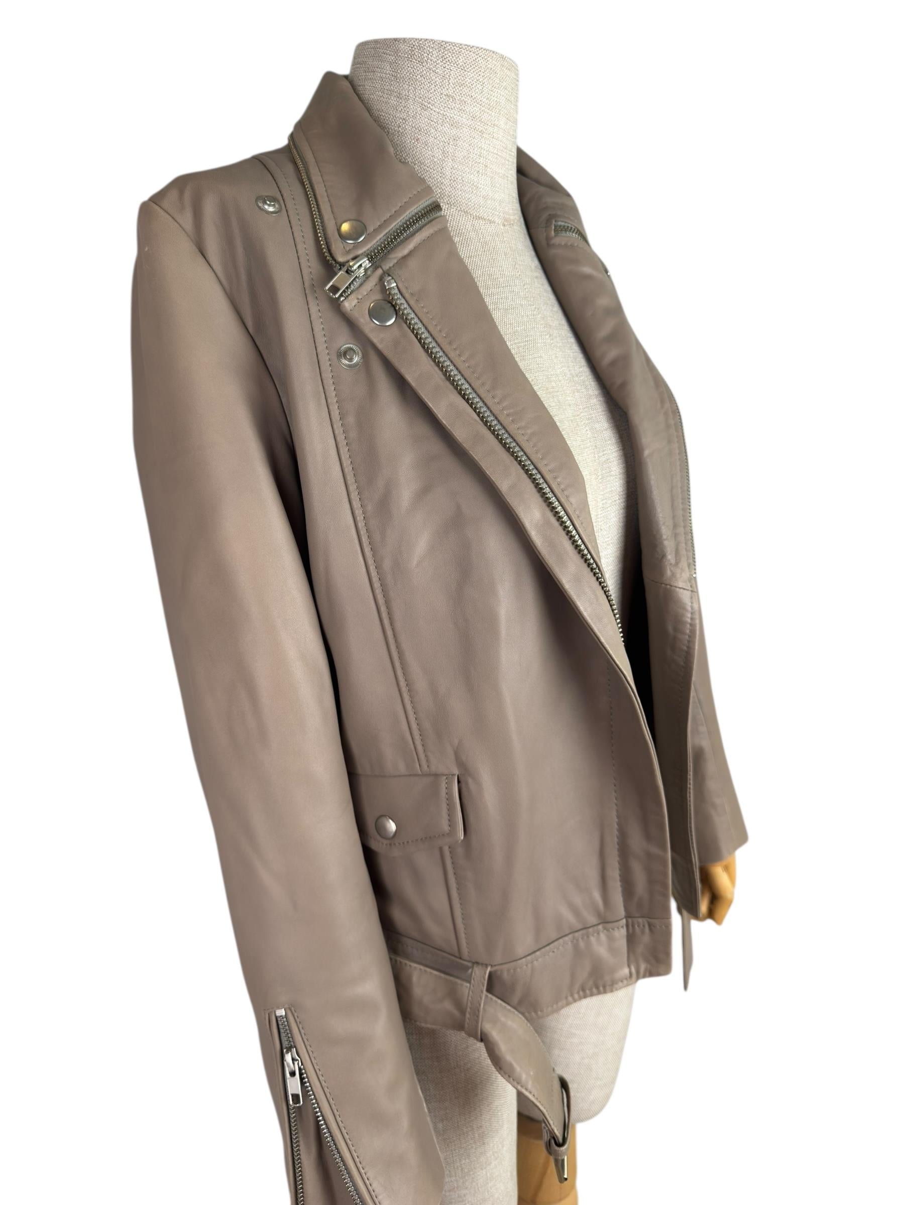 MAJE LAMBSKIN MINK JACKETT