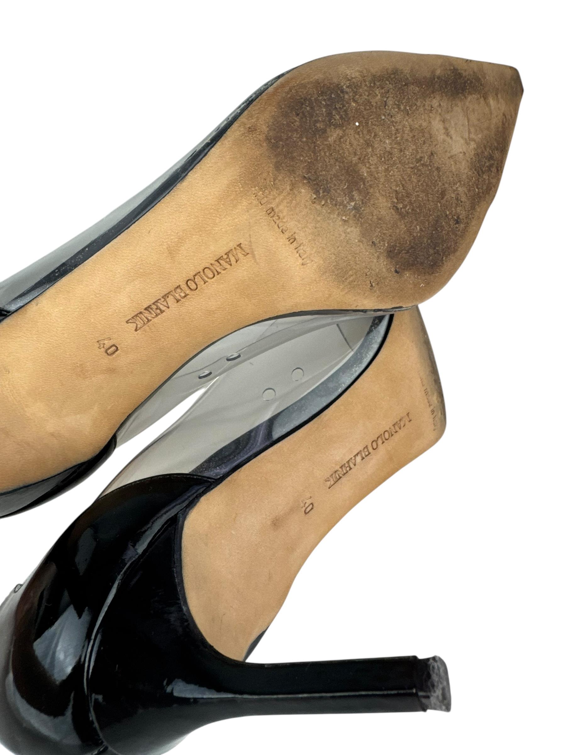 MANOLO BLAHNIK TRANSPARENT HEELS