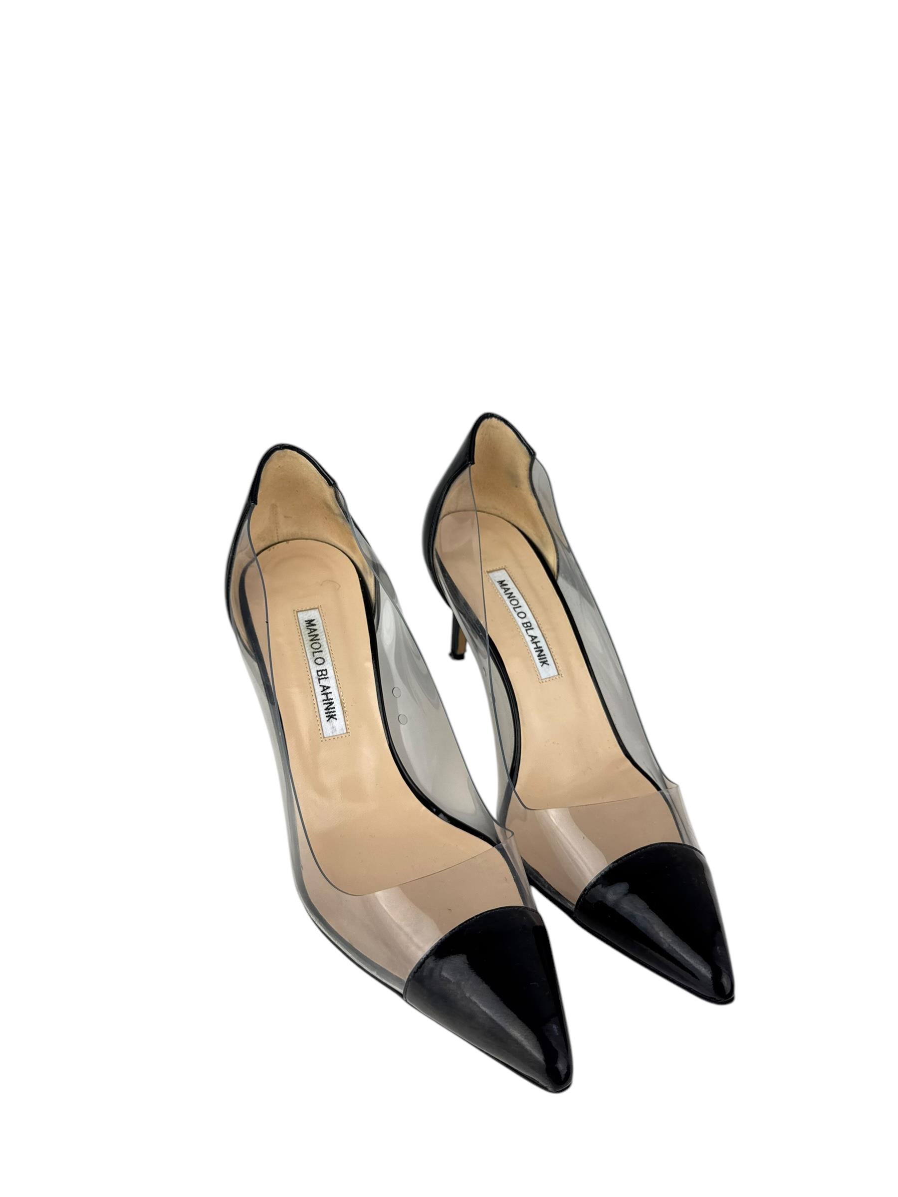 MANOLO BLAHNIK TRANSPARENT HEELS