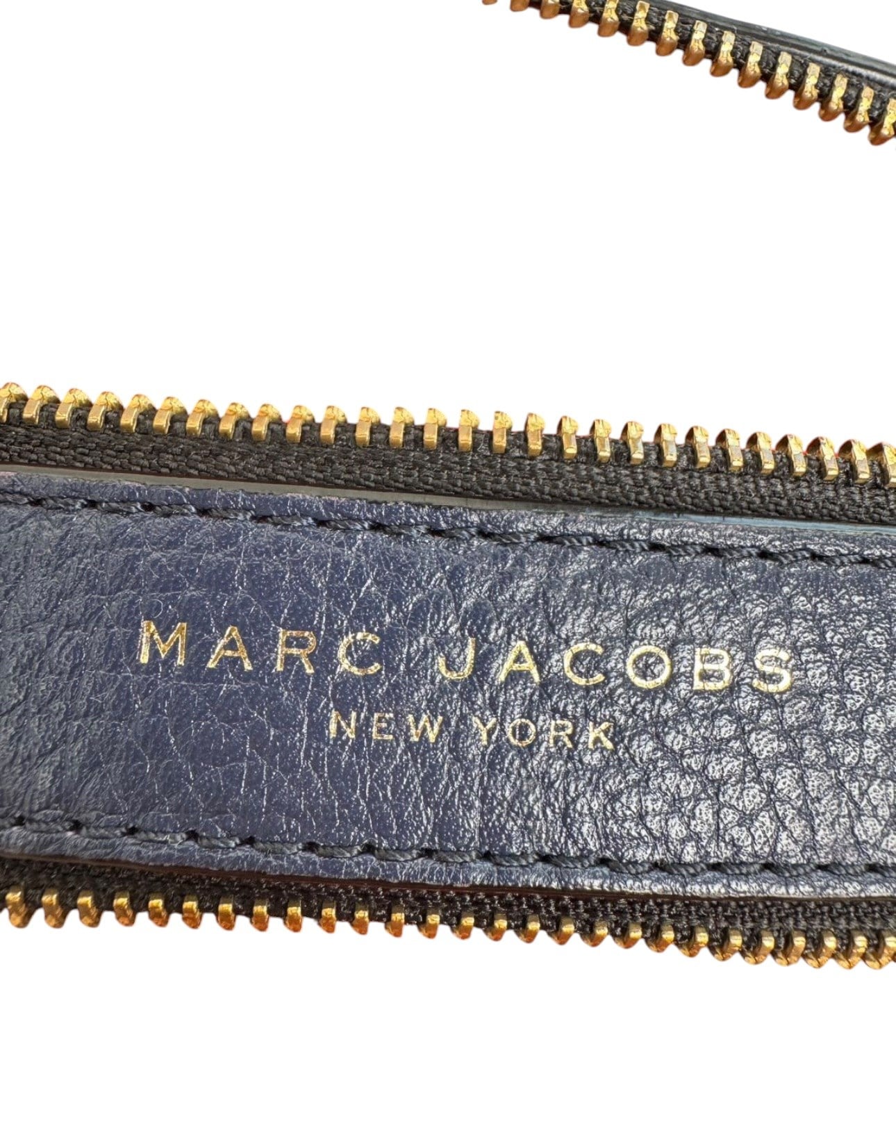 MARC JACOBS NAVY LEATHER SHOULDER BAG