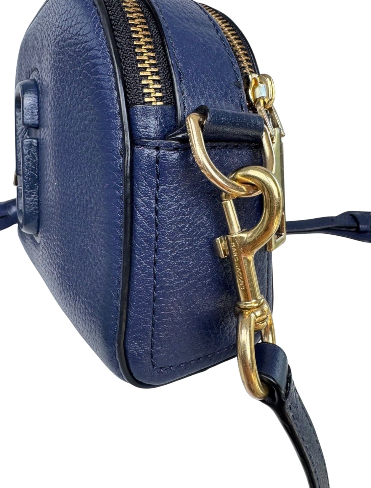 MARC JACOBS NAVY LEATHER SHOULDER BAG