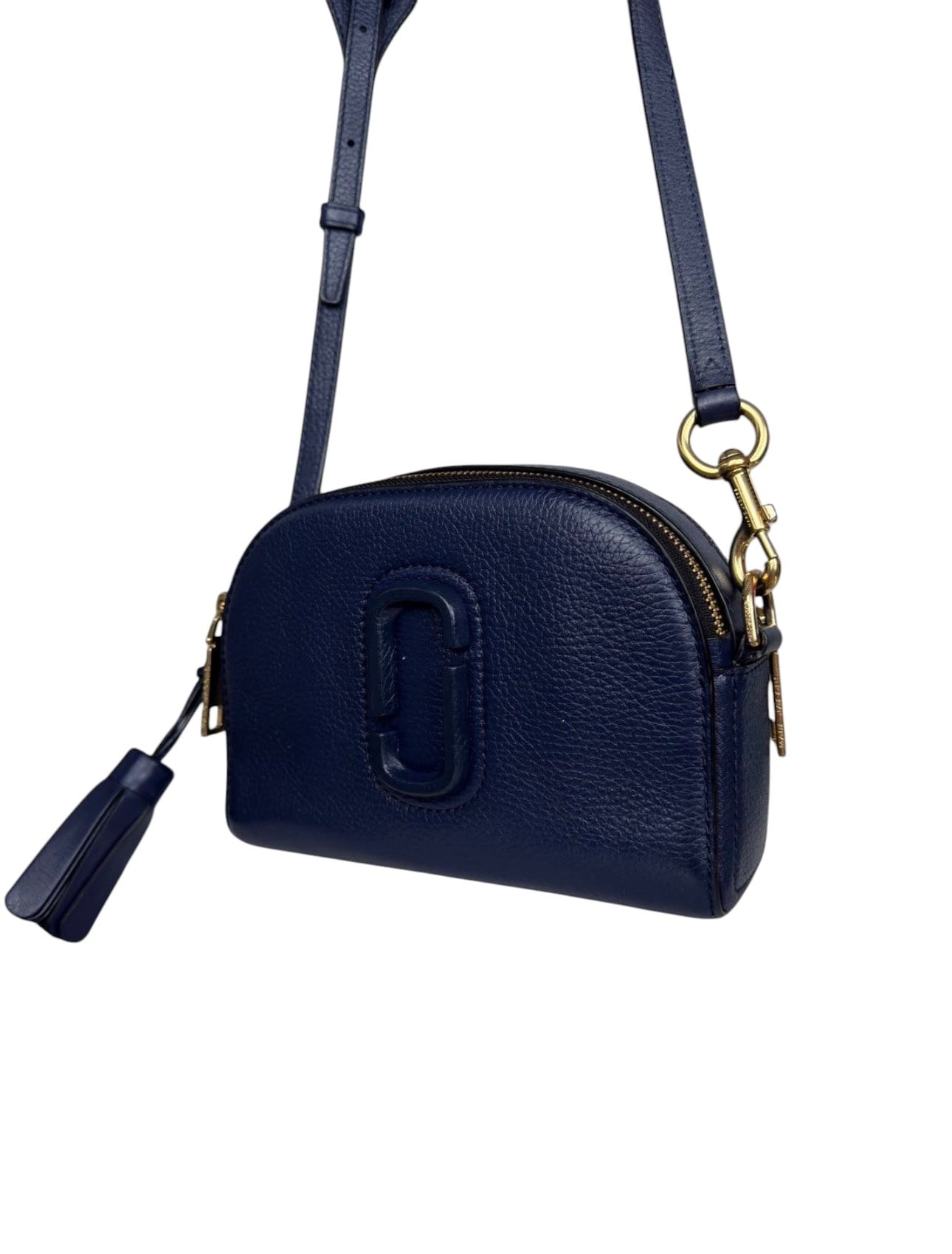 MARC JACOBS NAVY LEATHER SHOULDER BAG