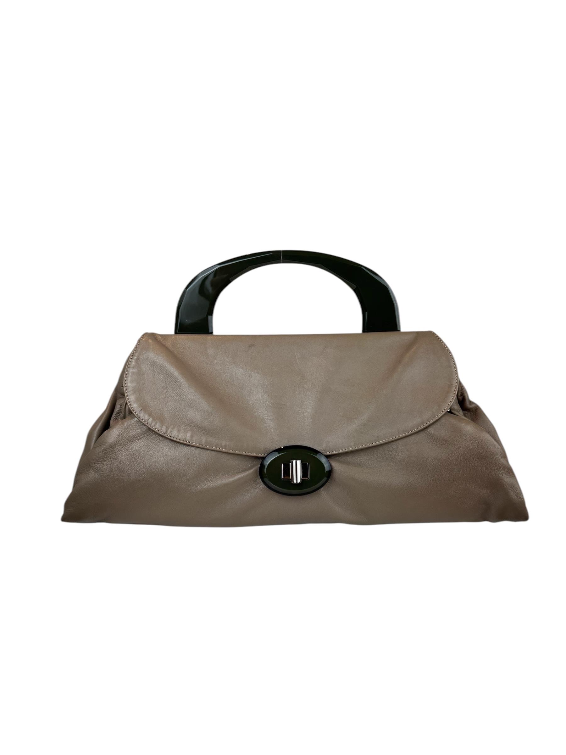 MARNI MINK LEATHER HANDBAG